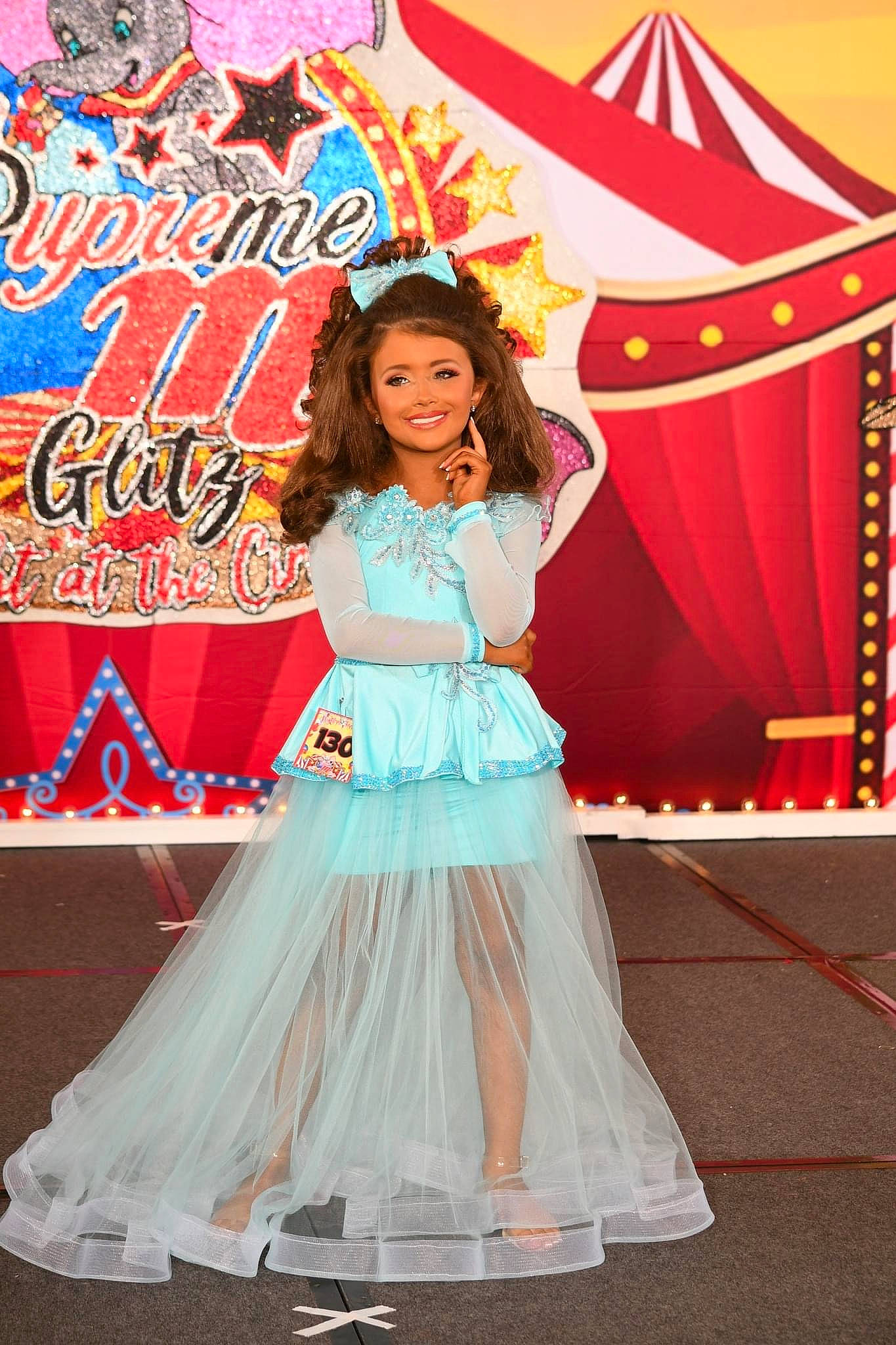 Haylee joined the competition — help win amazing prizes! abdomen, choreography, costume, dress, entertainment, event, fashion_design, fashion_model, formal_wear, fun, happy, high_heels, joy, magenta, performing_arts, person, pink, smile, stage, textile