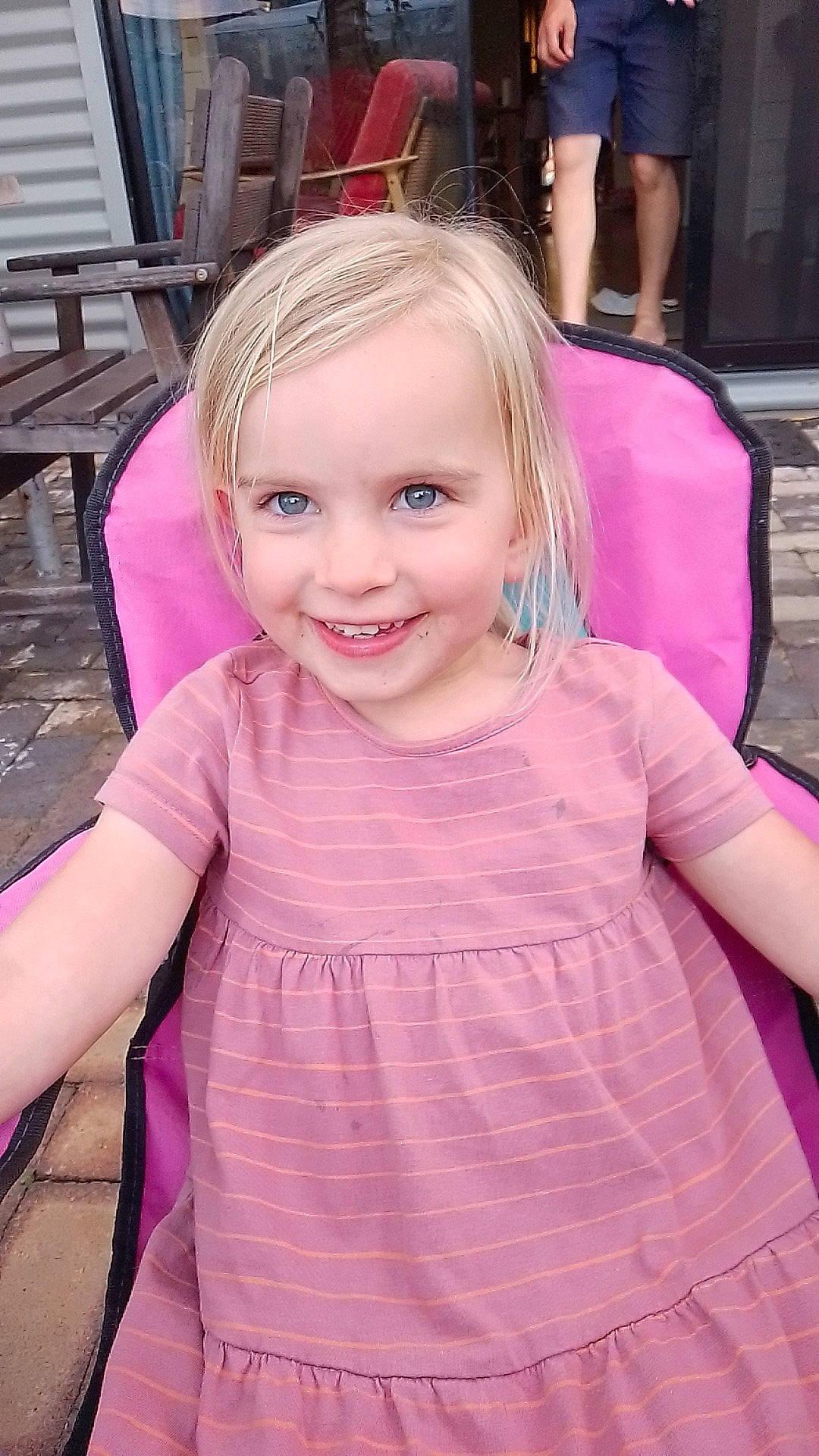 Annariyah joined the competition — help win amazing prizes! blond, cheek, child, dress, face, fun, hair, happy, head, joint, joy, leisure, magenta, people, person, pink, purple, recreation, skin, smile