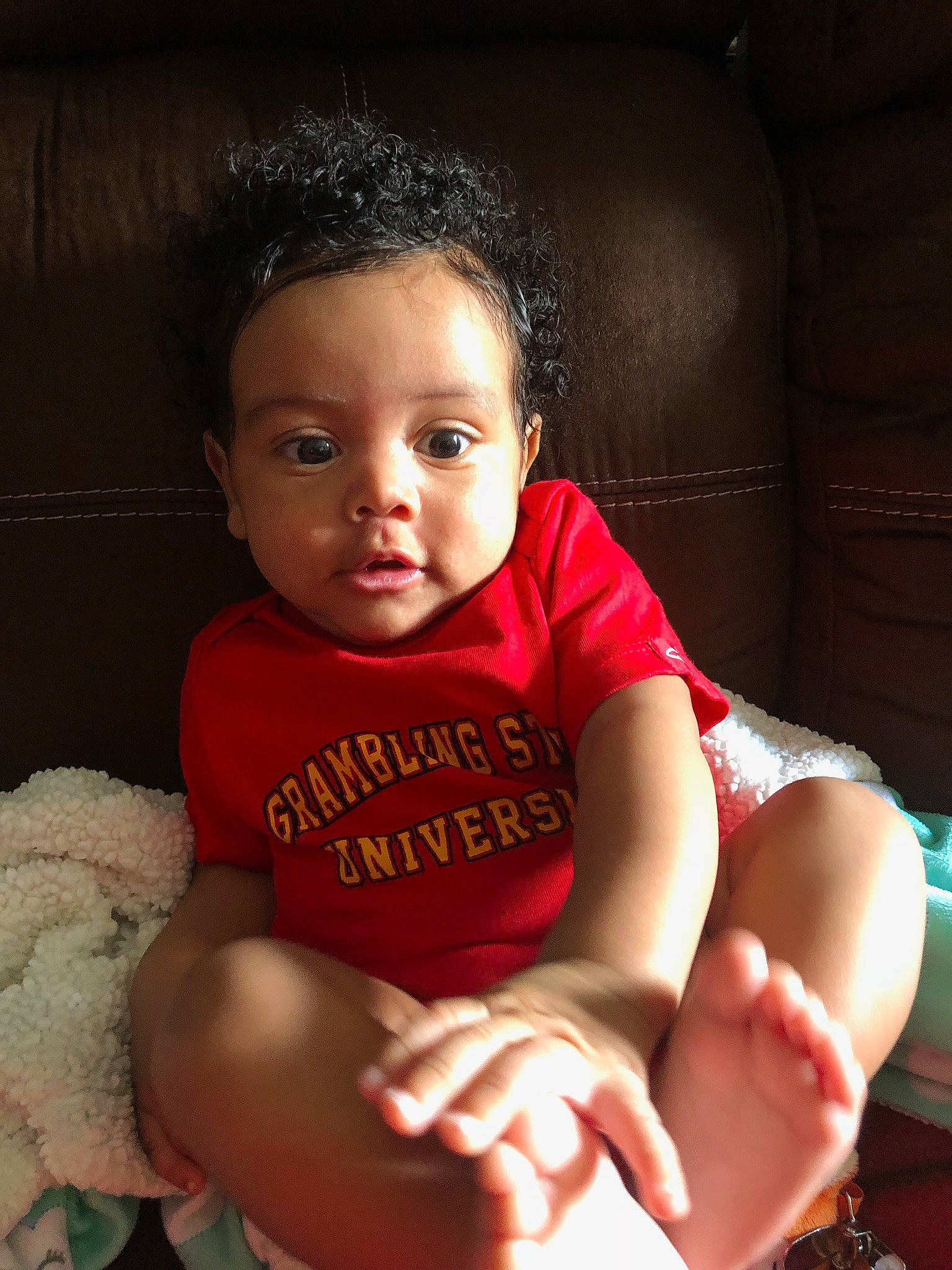 Brinleigh joined the competition — help win amazing prizes! abdomen, arm, baby, cheek, child, finger, hand, leg, lip, muscle, person, sitting, skin, smile, thumb, toddler