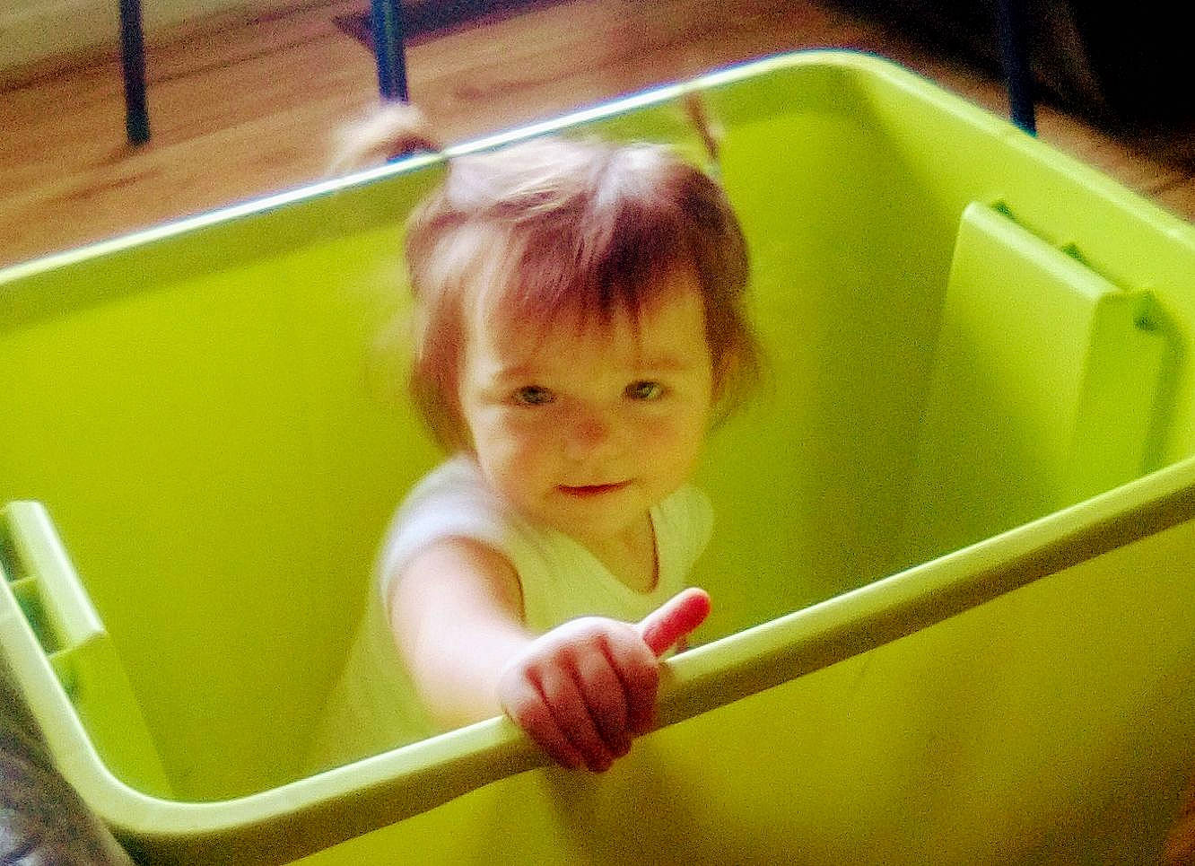 Laila is registered to the contest to win money with this photo: baby, baby_products, baby_toddler_clothing, child, eye, fun, grass, happy, joy, leisure, outdoor_play_equipment, person, photograph, play, playground, recreation, sitting, smile, snapshot, t_shirt