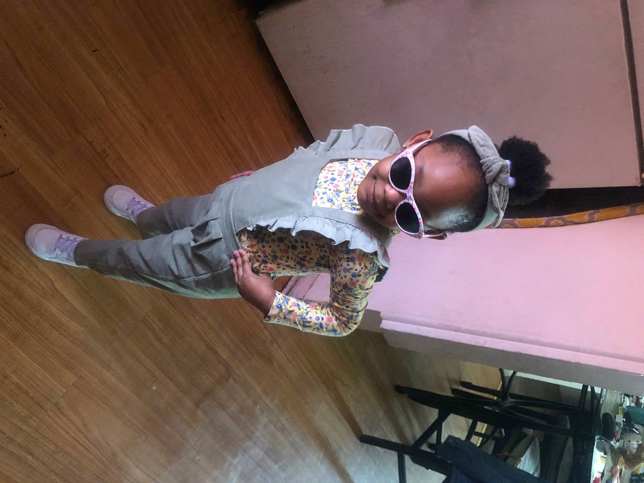 Rylynn joined the competition — help win amazing prizes! baby_toddler_clothing, child, comfort, event, eyewear, floor, flooring, fun, goggles, hardwood, joy, laminate_flooring, person, room, sitting, sunglasses, thigh, toddler, varnish, wood