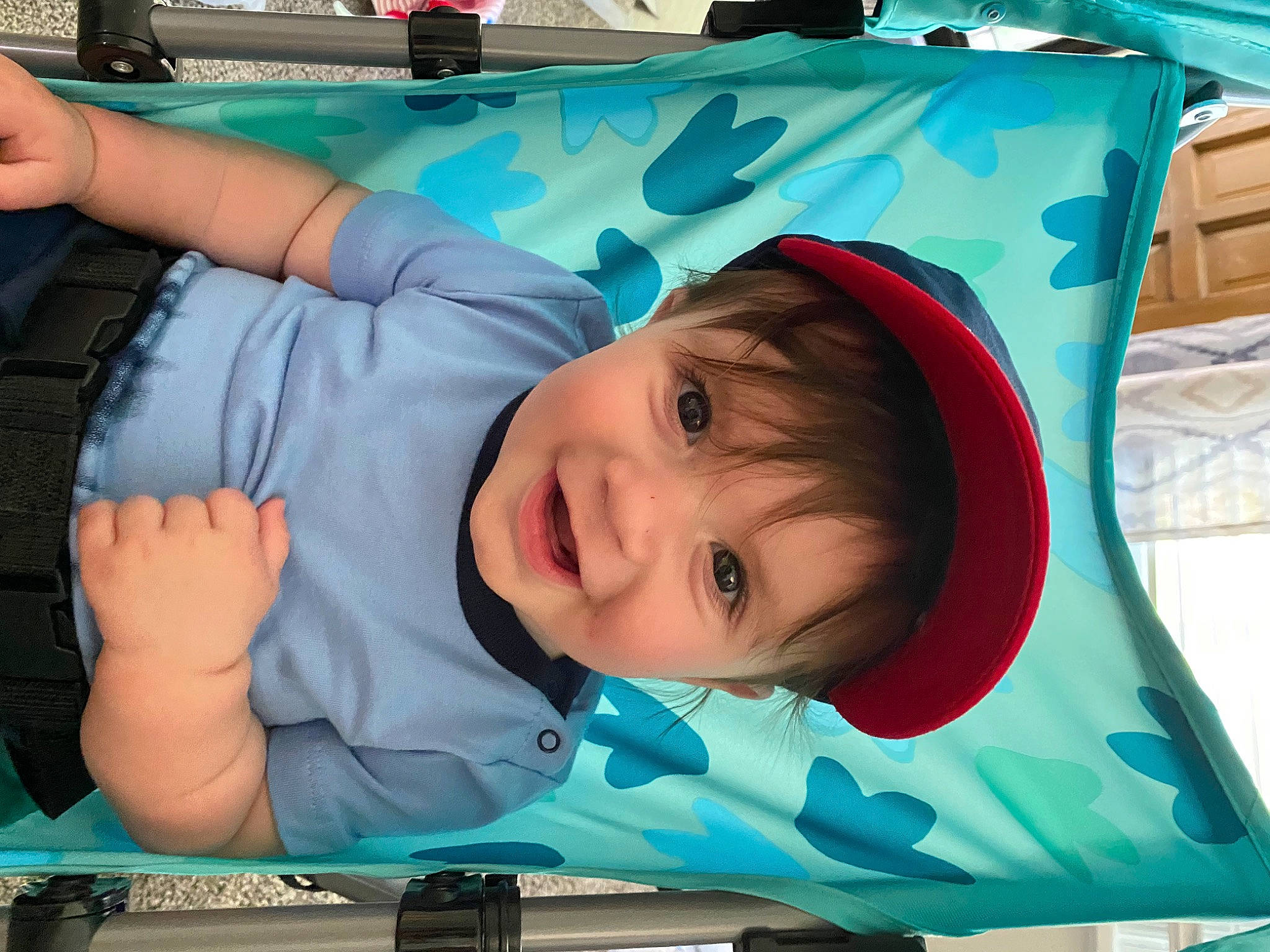 Waylen joined the competition — help win amazing prizes! azure, baby, baby_products, baby_safety, baby_toddler_clothing, cheek, child, comfort, electric_blue, fun, gesture, happy, joy, leisure, people, person, play, product, recreation, smile
