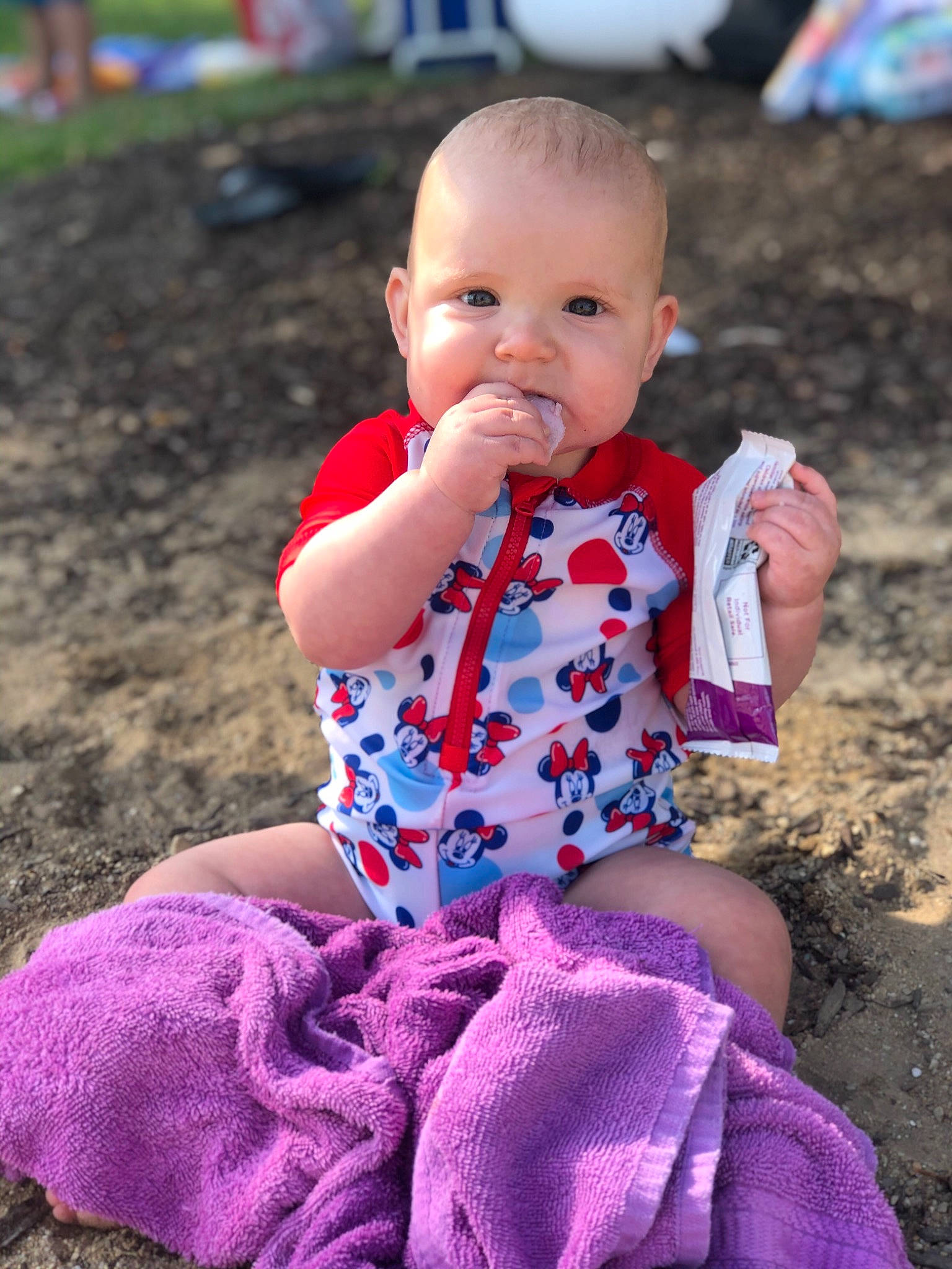 Braylynn joined the competition — help win amazing prizes! baby, child, eye, face, finger, fun, grass, head, lip, mouth, people, person, pink, play, sand, sitting, skin, soil, summer, toddler