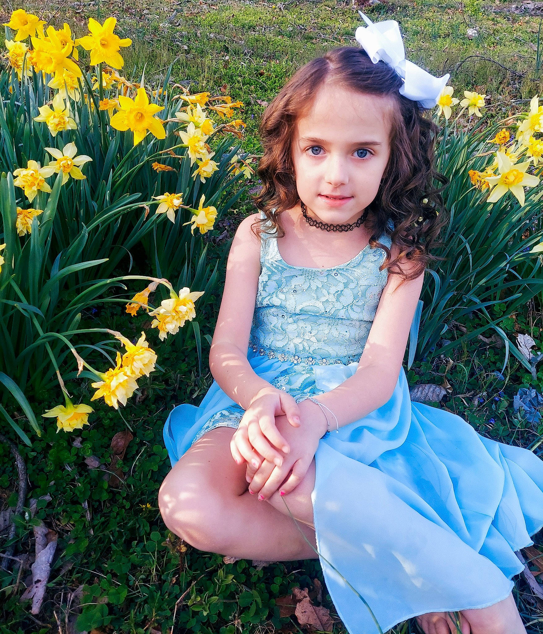 Haley joined the competition — help win amazing prizes! baby_toddler_clothing, beauty, botany, dress, face, fawn, flower, grass, grass_family, happy, iris, leaf, meadow, nature, people_in_nature, person, petal, plant, summer, toddler