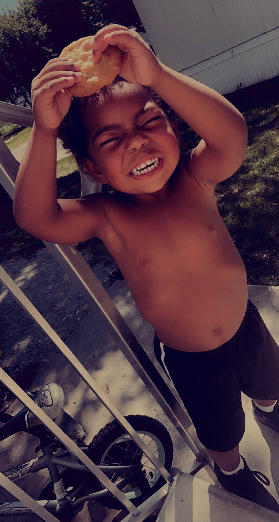 Dante is registered to the contest to win money with this photo: barechested, black_hair, chest, cool, eyewear, finger, flash_photography, fun, gesture, happy, headwear, human_body, joy, leisure, lip, muscle, neck, person, skin, smile