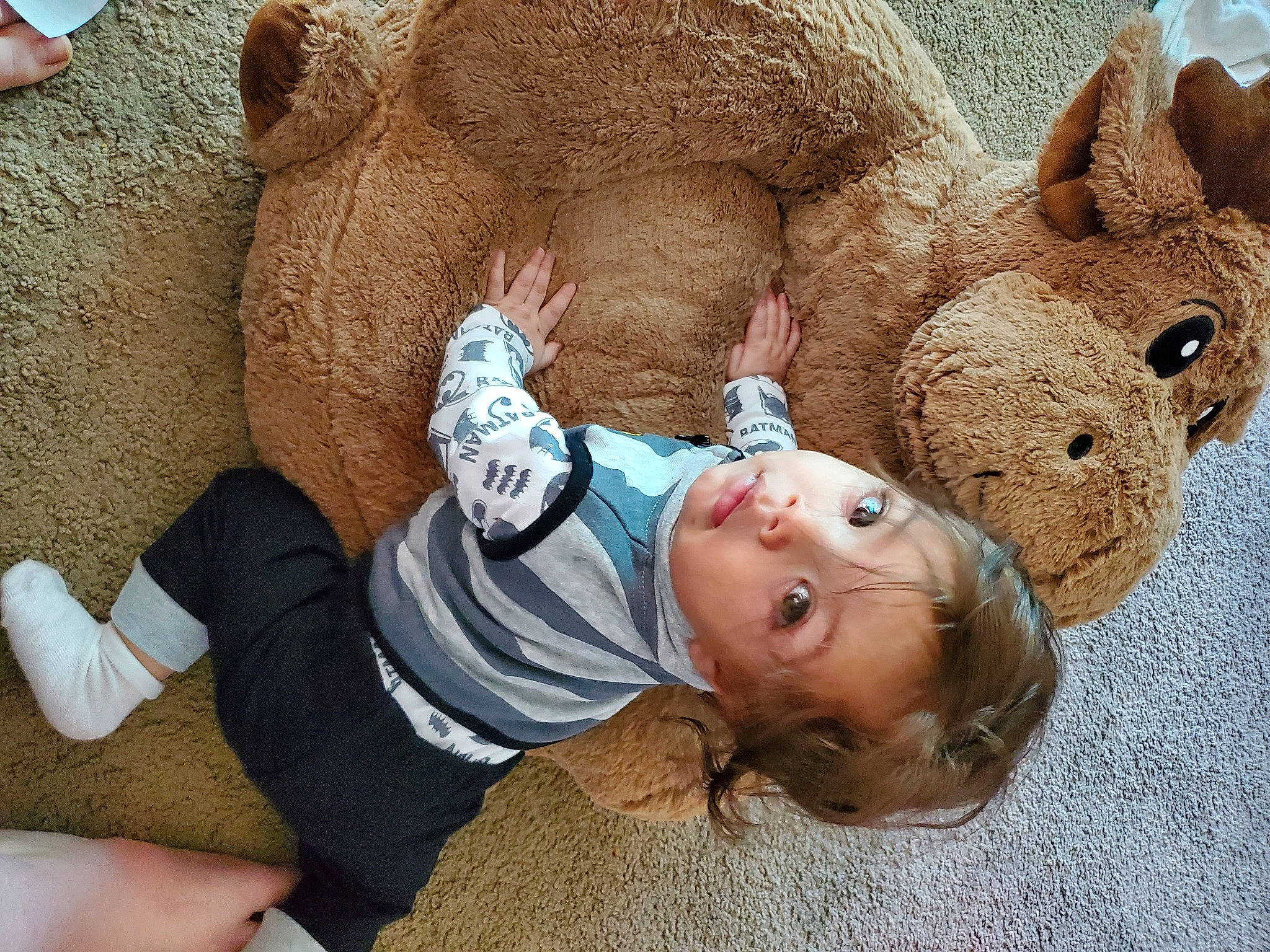 Rhasaad is registered to the contest to win money with this photo: baby, baby_toddler_clothing, child, comfort, fawn, flooring, fun, grass, happy, headgear, leisure, mouth, nose, person, play, sitting, skin, soil, toddler, tree