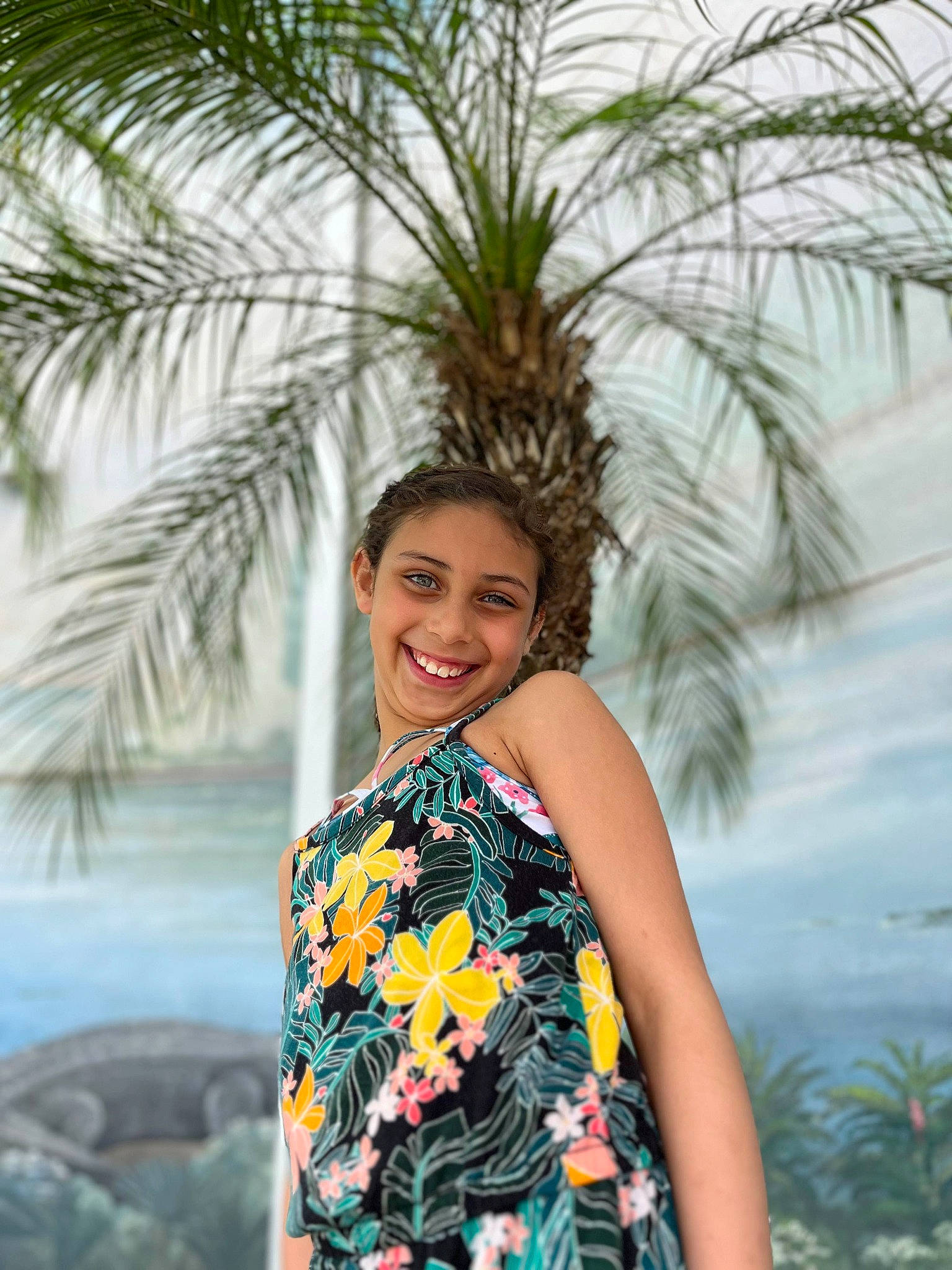 Maddie joined the competition — help win amazing prizes! arecales, beach, beauty, body_of_water, dress, event, fashion_design, fun, happy, joy, leisure, nature, palm_tree, people, people_in_nature, person, plant, smile, summer, terrestrial_plant