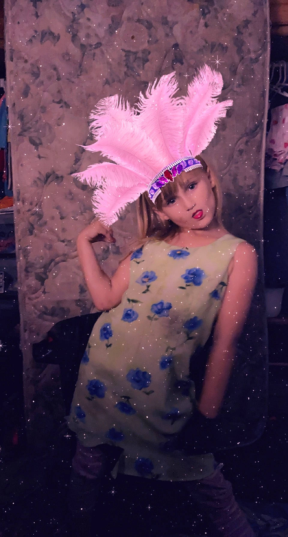 Gracelynn is registered to the contest to win money with this photo: art, cool, dress, electric_blue, entertainment, eyelash, fashion, fashion_design, feather, flash_photography, fun, hairstyle, hand, headpiece, headwear, human_body, magenta, performing_arts, person, pink