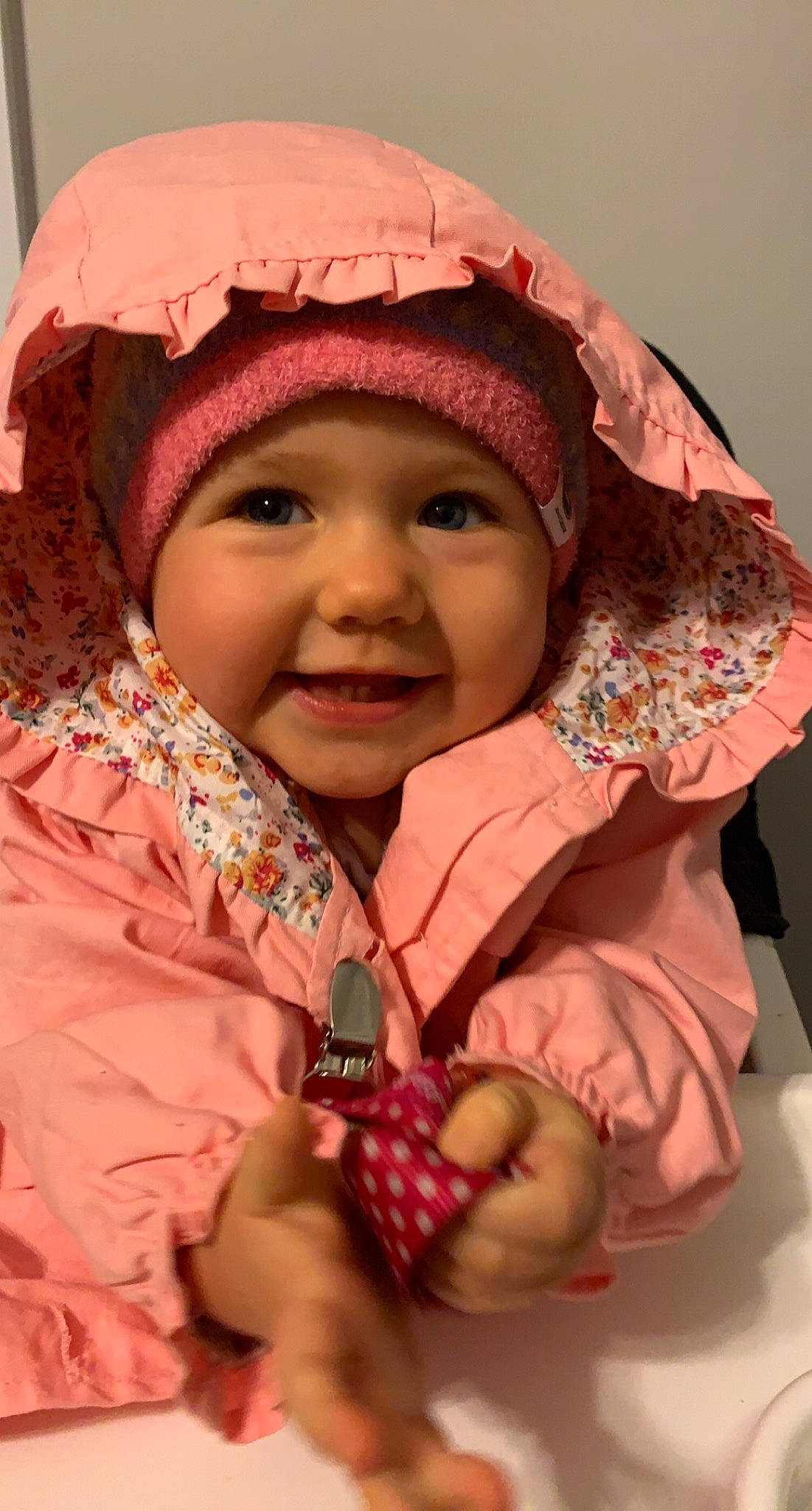 Sadie joined the competition — help win amazing prizes! cheek, chin, eye, eyebrow, face, hand, happy, head, headgear, headwear, human_body, iris, joy, lip, mouth, nose, organ, outerwear, person, pink