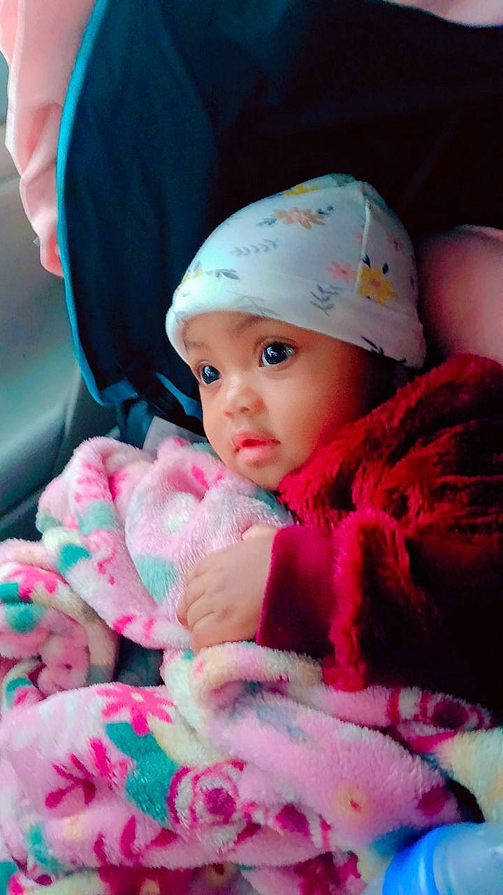 Aviana joined the competition — help win amazing prizes! baby, baby_toddler_clothing, cap, cheek, child, close_up, comfort, face, facial_expression, happy, headgear, headwear, knit_cap, linens, lip, magenta, outerwear, person, pink, skin