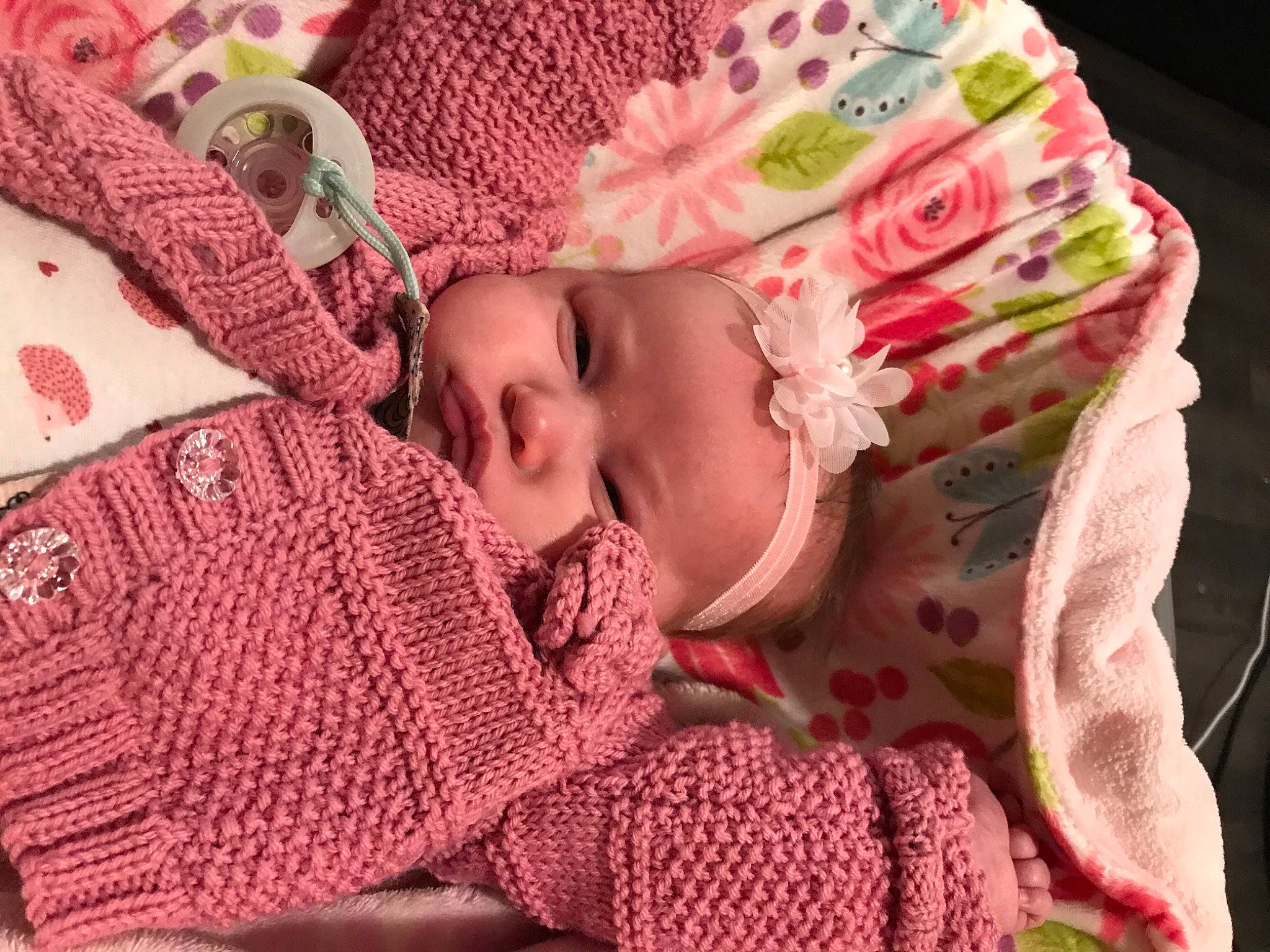 Everleigh joined the competition — help win amazing prizes! baby, baby_toddler_clothing, cheek, chin, clothing, comfort, creative_arts, eye, eyelash, face, head, headgear, headwear, human_body, iris, lip, nose, person, pink, skin