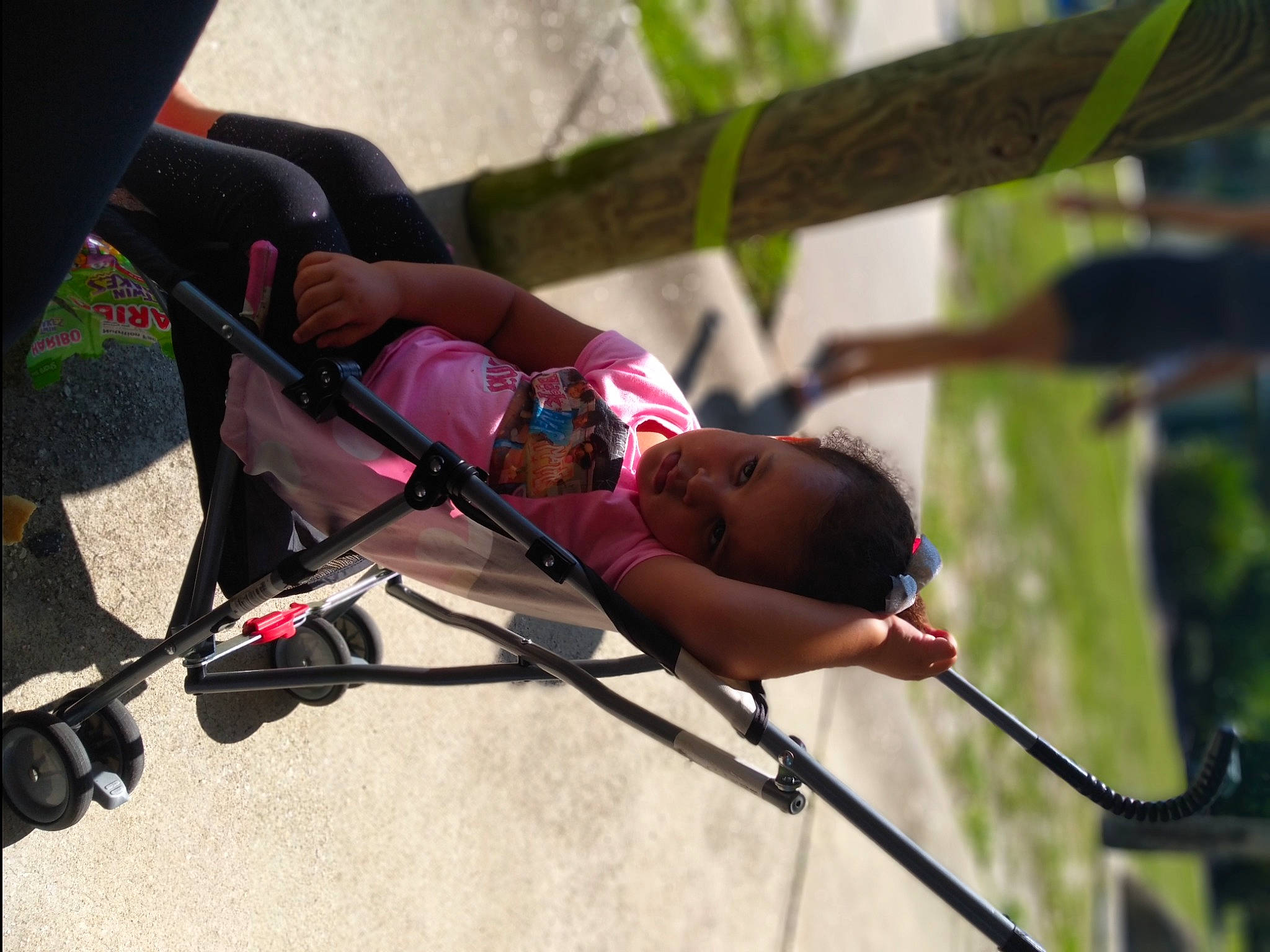 Tina joined the competition — help win amazing prizes! baby_carriage, baby_products, child, leisure, organism, person, plant, product, recreation, tree