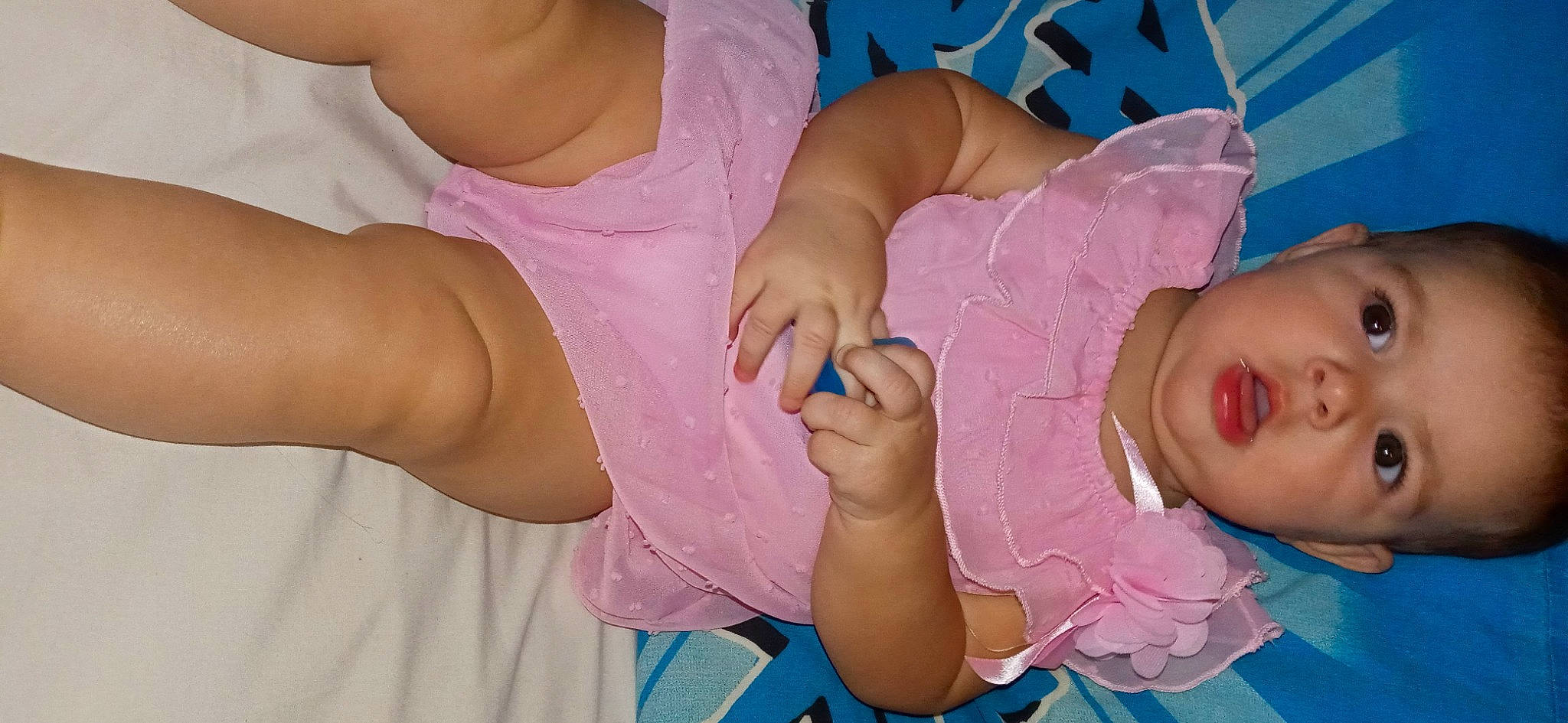 Halo joined the competition — help win amazing prizes! baby, baby_toddler_clothing, cheek, child, clothing, dress, finger, gesture, hand, human_body, leg, lip, mouth, nail, person, pink, product, skin, sleeve, thumb