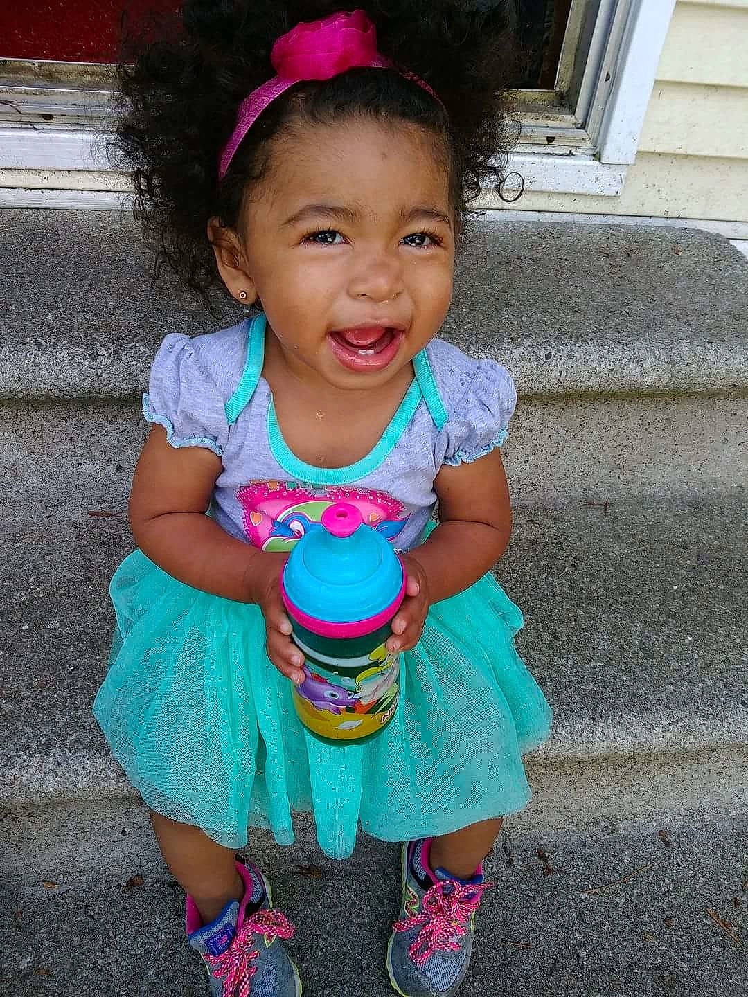 Peyton A'Mori joined the competition — help win amazing prizes! baby_products, child, cool, day, eye, facial_expression, fun, girl, hair_accessory, happiness, headgear, infant, person, pink, play, product, skin, smile, summer, textile