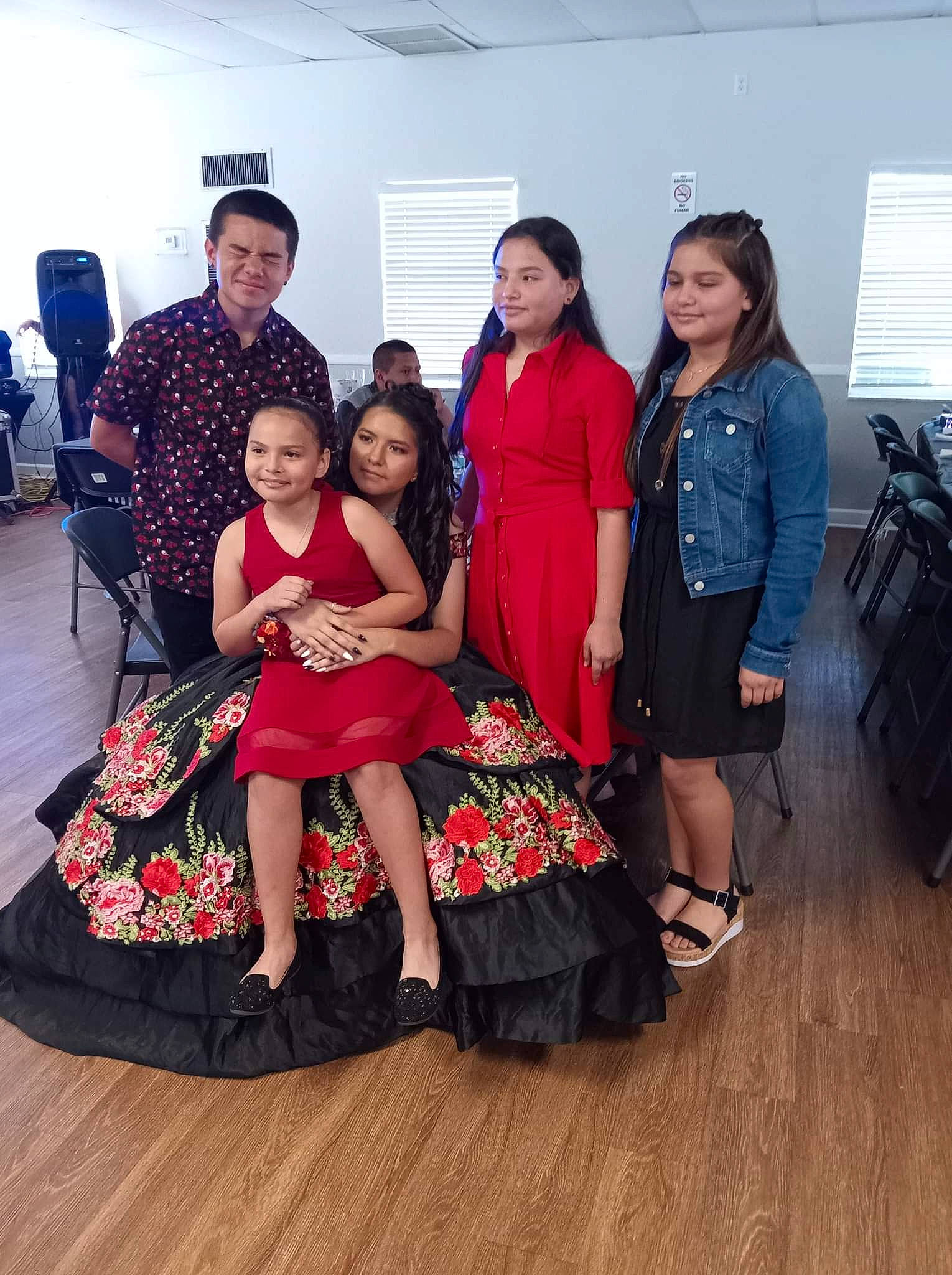 Alisycia is registered to the contest to win money with this photo: chair, couch, dress, event, eye, face, fashion, fashion_design, flooring, formal_wear, fun, happy, hat, joy, lap, leisure, person, sandal, skin, smile