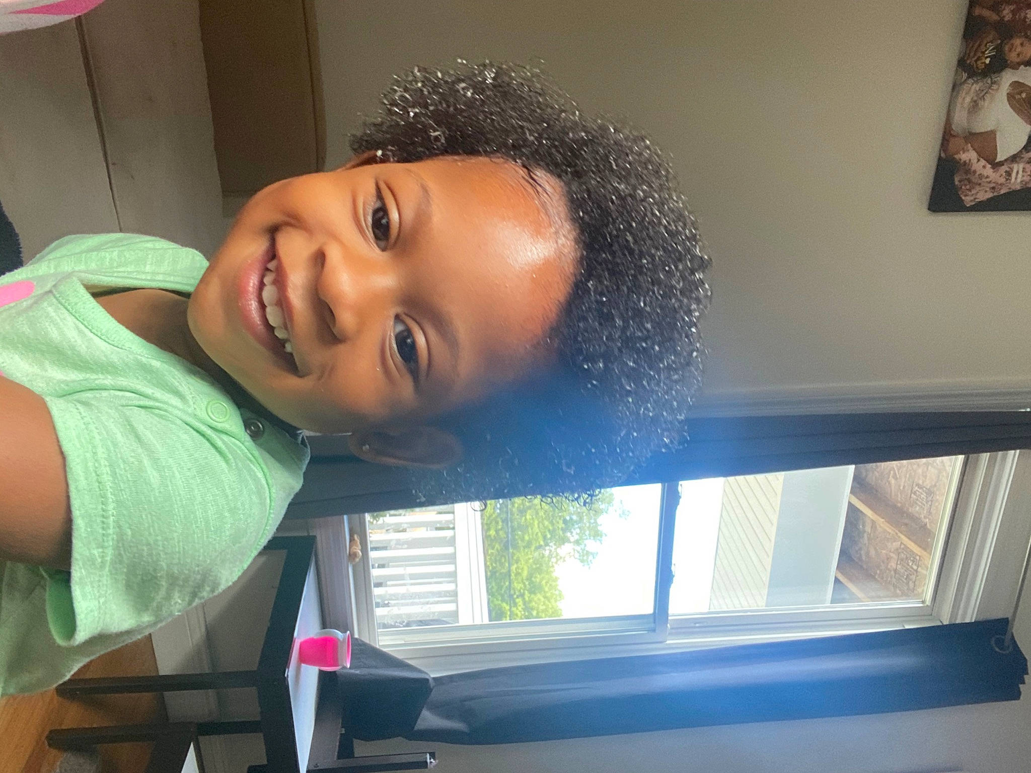 Faith Anne is registered to the contest to win money with this photo: black_hair, child, chin, eyebrow, face, forehead, hair, jaw, joy, lip, mouth, neck, nose, person, photography, selfie, skin