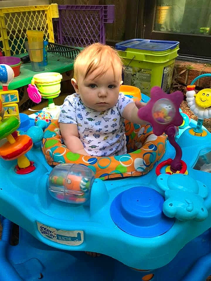 Clayton joined the competition — help win amazing prizes! baby, baby_playing_with_toys, baby_products, baby_toys, child, fun, leisure, person, play, playset, product, sitting, toddler, toy