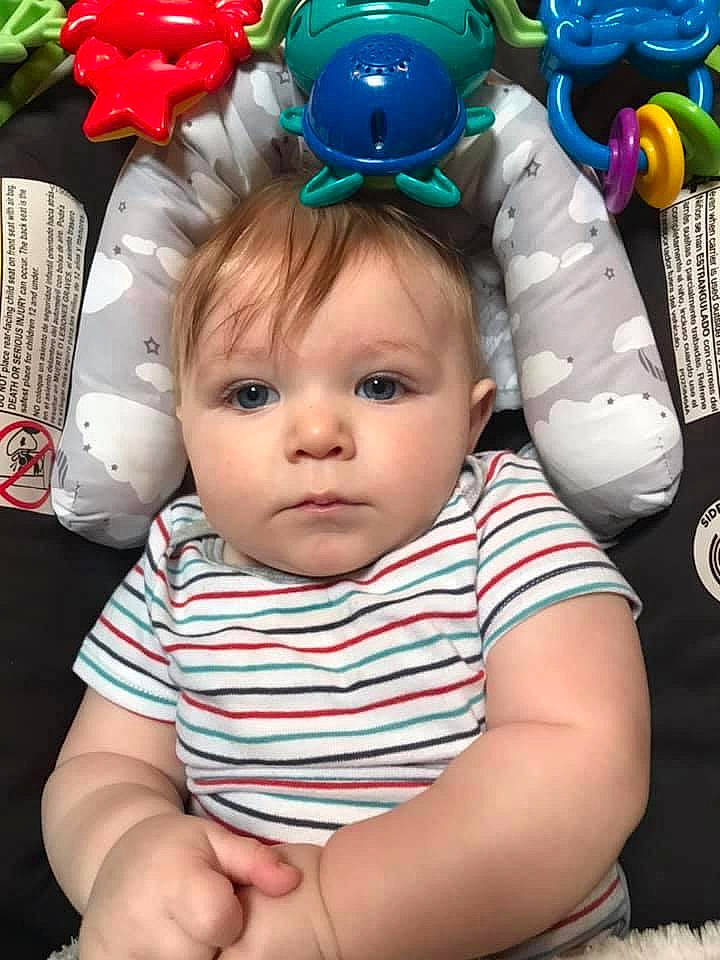 Clayton joined the competition — help win amazing prizes! baby, baby_products, baby_toddler_clothing, cheek, child, eye, fashion_accessory, fun, hair_accessory, head, headgear, person, play, product, smile, toddler