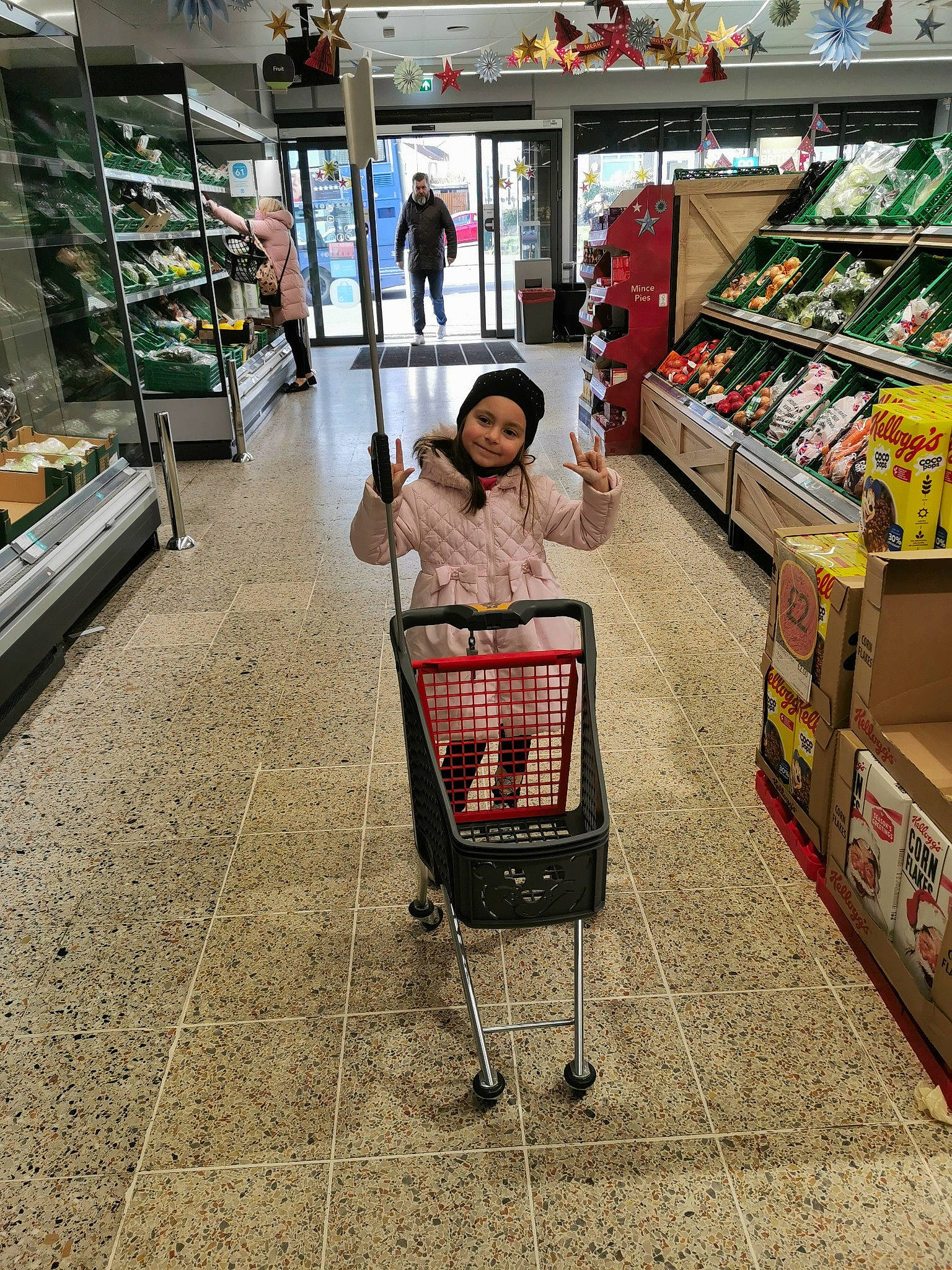 Maya joined the competition — help win amazing prizes! aisle, bag, cart, city, convenience_store, customer, grocery_store, headwear, joy, market, person, publication, retail, selling, service, shelf, shopping, shopping_cart, street, tire