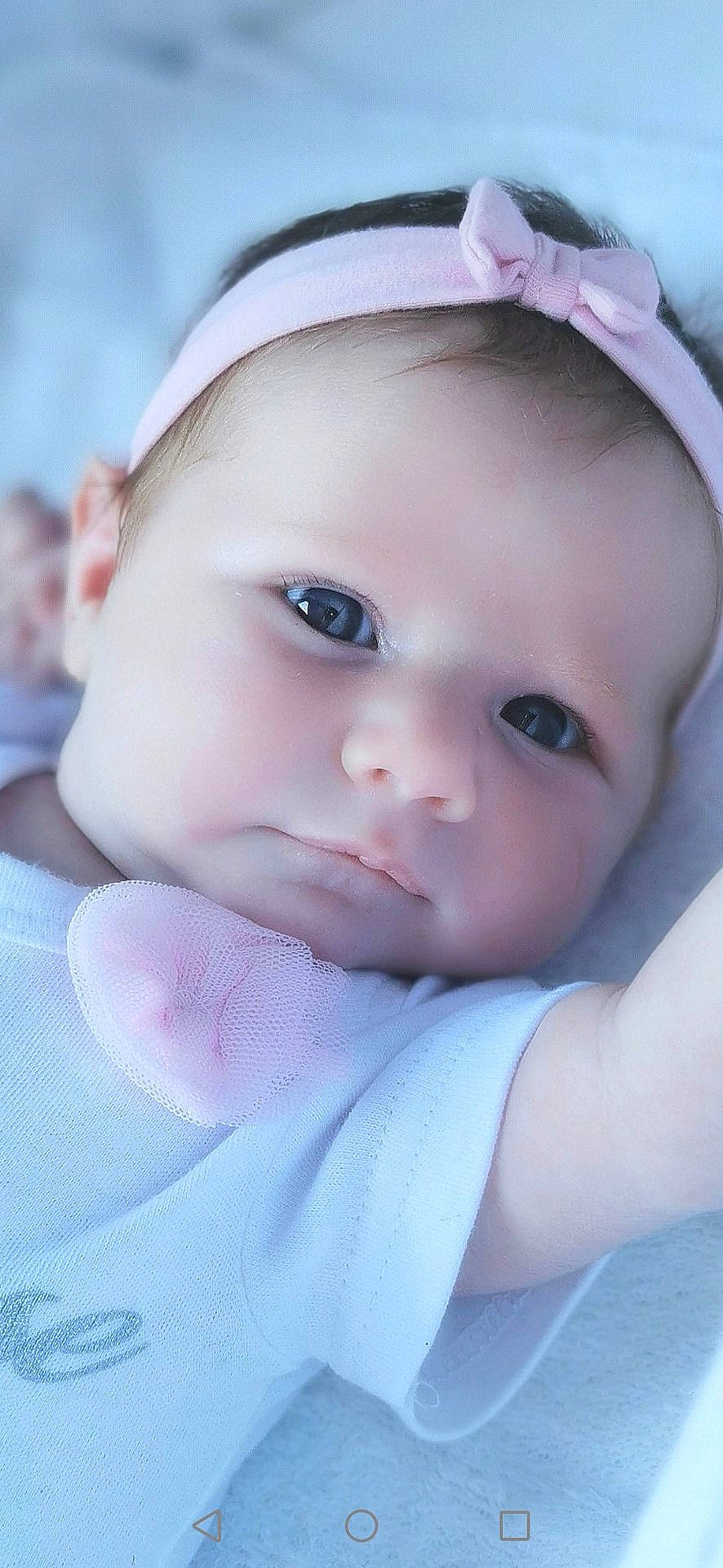 Sienna participe au concours pour gagner de l'argent avec cette photo : baby, cheek, child, eye, eyelash, face, head, lip, mouth, nose, person, pink, skin, toddler
