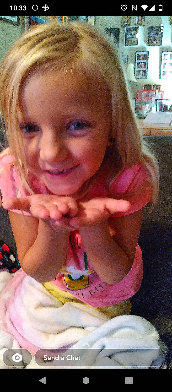 Kaylee is registered to the contest to win money with this photo: cheek, ear, eyelash, finger, fun, gesture, hair, hairstyle, happy, iris, joy, lip, mouth, nail, nose, person, pink, skin, smile, thumb