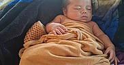 Lucas is registered to the contest to win money with this photo: baby, sleeping, towel, blanket, bed, indoor, child, peaceful, resting, newborn, person, soft, cozy, wrapped, infant, cute, relaxed, nap, young, comfort