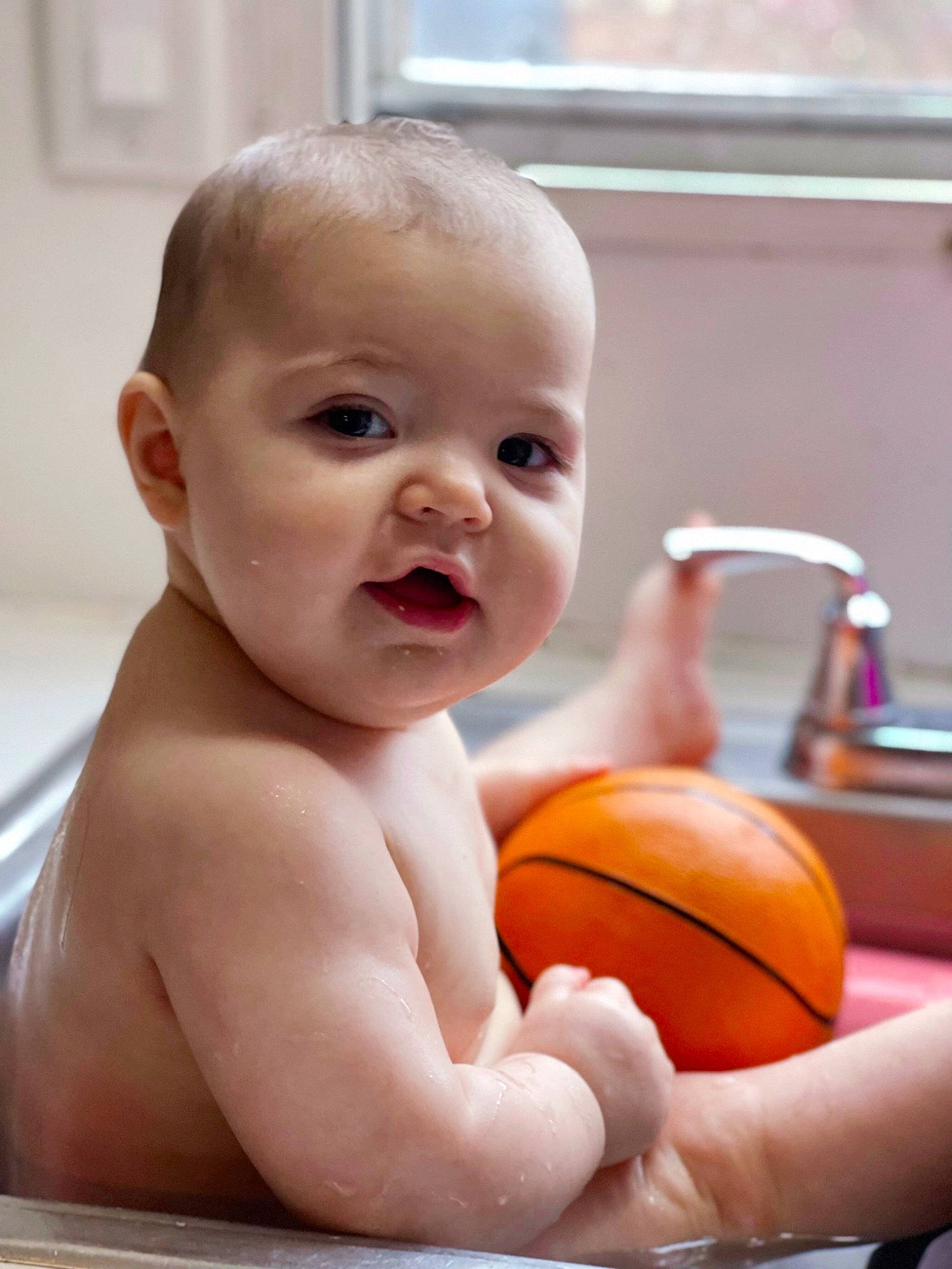 Lilly-mae joined the competition — help win amazing prizes! arm, baby, ball, basketball, cheek, chest, child, eyelash, facial_expression, finger, hand, happy, human, lip, mouth, muscle, nose, organ, person, skin