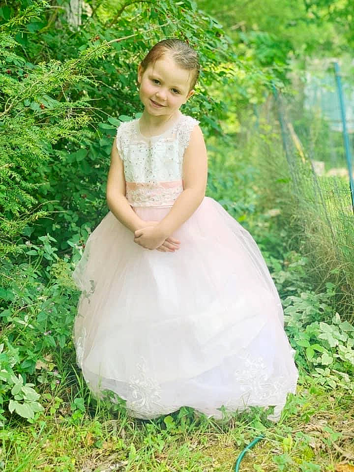 Zelda joined the competition — help win amazing prizes! baby_toddler_clothing, bridal_accessory, bridal_clothing, bridal_party_dress, dress, event, flash_photography, forest, formal_wear, gown, grass, green, hair, happy, joy, people_in_nature, person, plant, smile, toddler