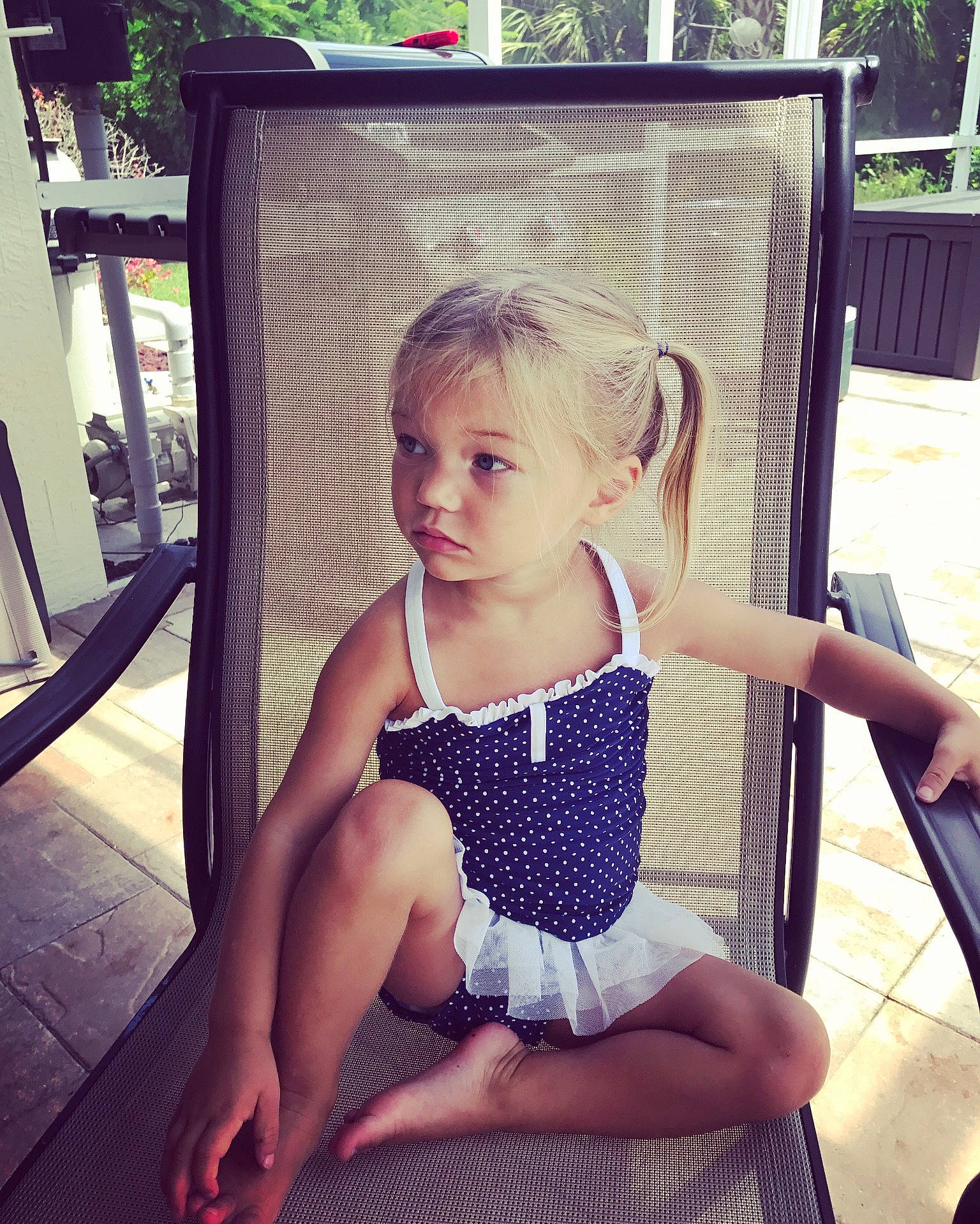 Skyla Nicole Duvall is registered to the contest to win money with this photo: child, cool, day, design, eye, fun, girl, happiness, pattern, person, plaid, product, purple, shoulder, sitting, smile, square, toddler