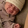 Janna participe au concours pour gagner de l'argent avec cette photo : baby, blanket, child, closeup, clothing, cozy, cute, fuzzy, hand, hat, indoors, infant, newborn, peaceful, portrait, resting, skin, sleeping, smile, soft