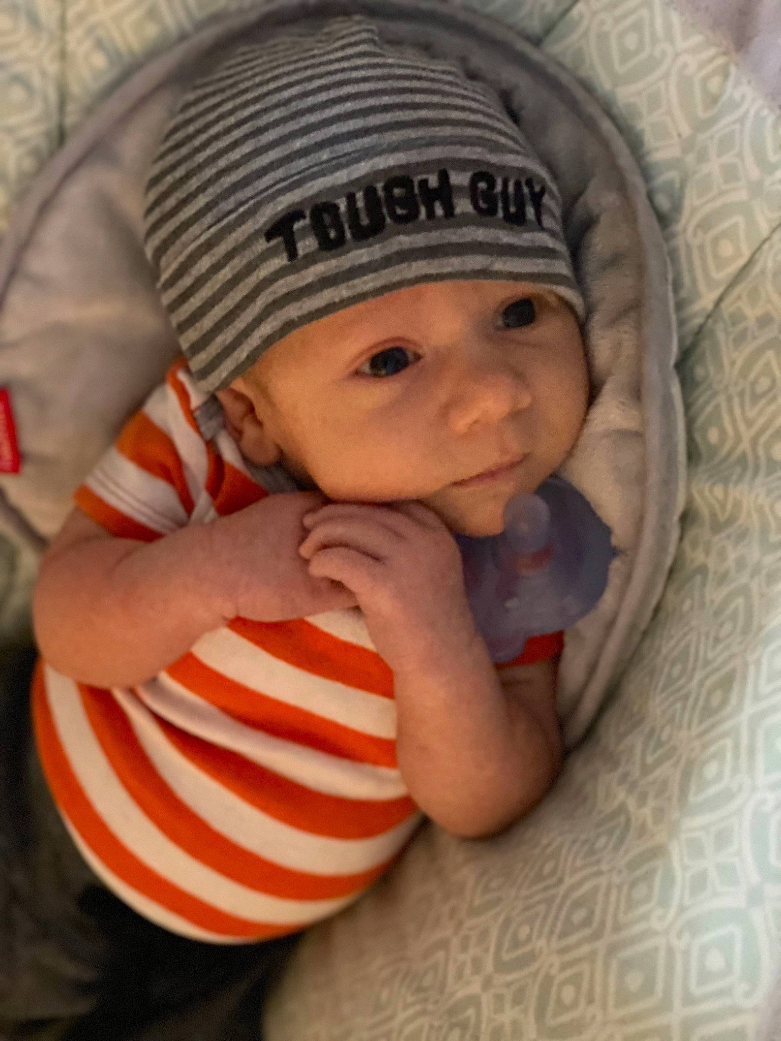 Abel is registered to the contest to win money with this photo: baby, cap, cheek, child, hat, headgear, headwear, person, skin, toddler