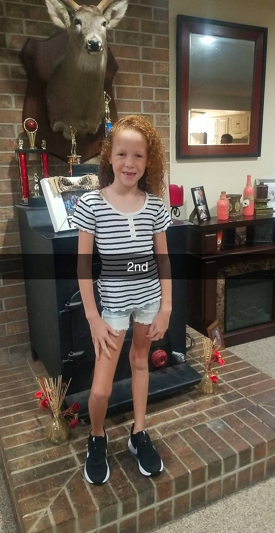 Audrina joined the competition — help win amazing prizes! child, footwear, furniture, human_leg, joint, joy, leg, person, room, shoe, shoulder, standing, style, t_shirt, thigh, toddler