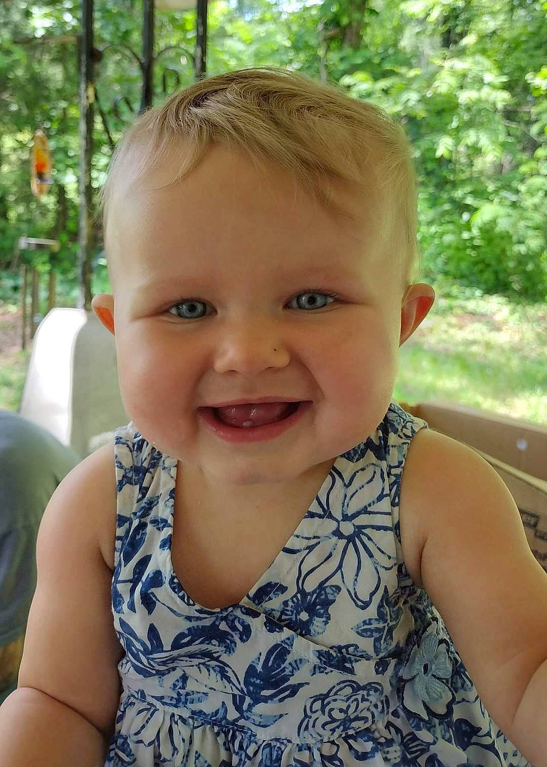 Madalyn joined the competition — help win amazing prizes! baby, baby_toddler_clothing, beauty, cheek, child, finger, fun, grass, green, happy, iris, joy, leisure, lip, nose, person, plant, skin, smile, summer