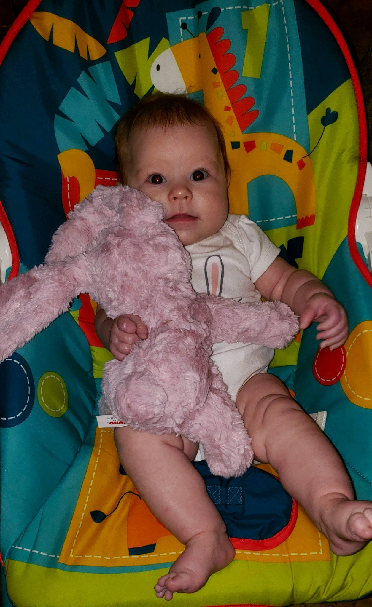 Emily joined the competition — help win amazing prizes! arm, baby_toddler_clothing, cheek, eye, facial_expression, hairstyle, hand, happy, head, human, human_body, iris, lap, mammal, organ, person, pink, product, skin, toy