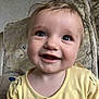 Alfred joined the competition — help win amazing prizes! baby, child, smile, face, blue_eyes, yellow_clothing, close_up, happy, infant, cute, portrait, indoors, plush_cushion, soft_lighting, young_child, sitting, expression, person, head, skin