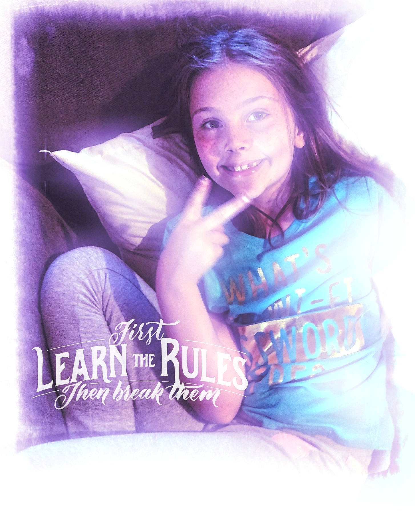 Belle joined the competition — help win amazing prizes! cushion, font, joy, person, photography, pillow, purple, smile, text, violet