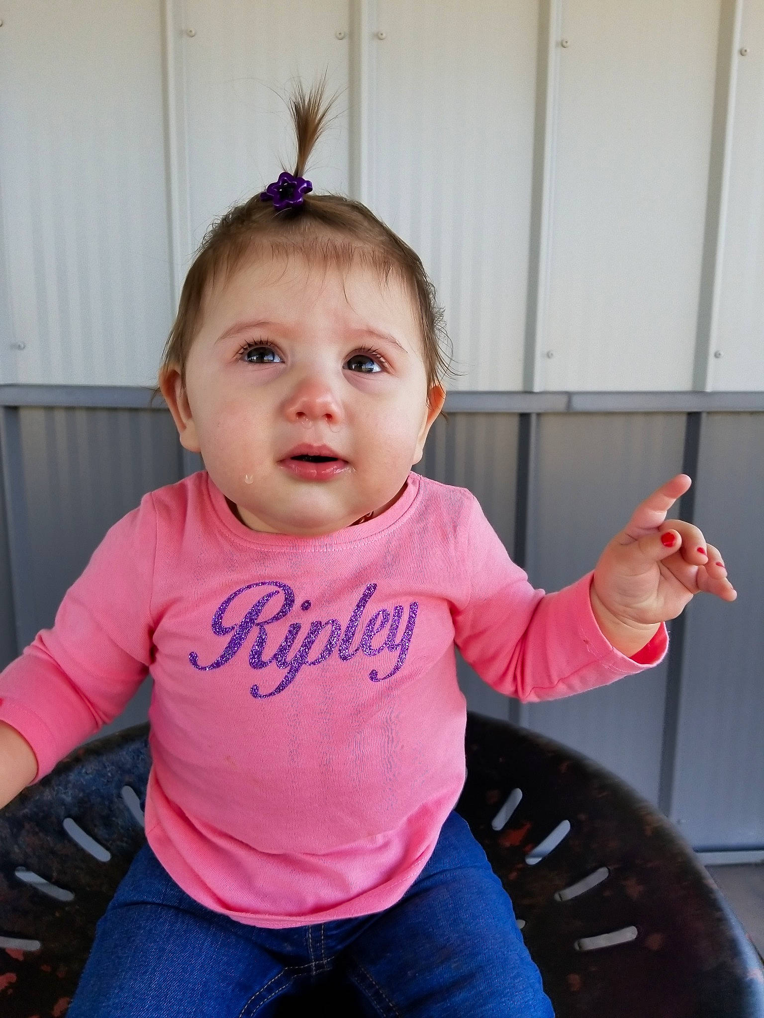 Ripley joined the competition — help win amazing prizes! cheek, child, cool, day, ear, fun, girl, hairstyle, head, infant, organ, person, pink, product, shoulder, sitting, skin, smile, toddler