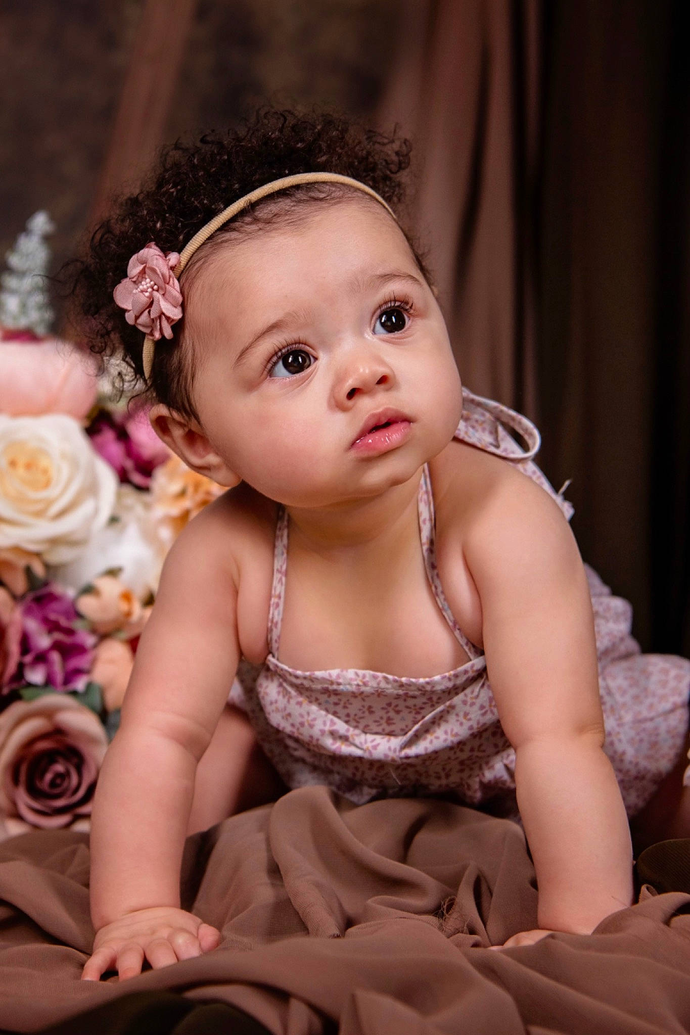 Rhea joined the competition — help win amazing prizes! baby, baby_toddler_clothing, beauty, cheek, child, curtain, dress, eyelash, flash_photography, hairstyle, happy, head, headpiece, iris, jewellery, lip, person, pink, rose, skin