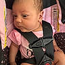 Eriyah joined the competition — help win amazing prizes! baby, car_seat, infant, child, pink_clothing, safety_harness, seatbelt, portrait, indoors, young_child, cute, face, head, person, sitting, closeup, soft_lighting, skin, hair, expression