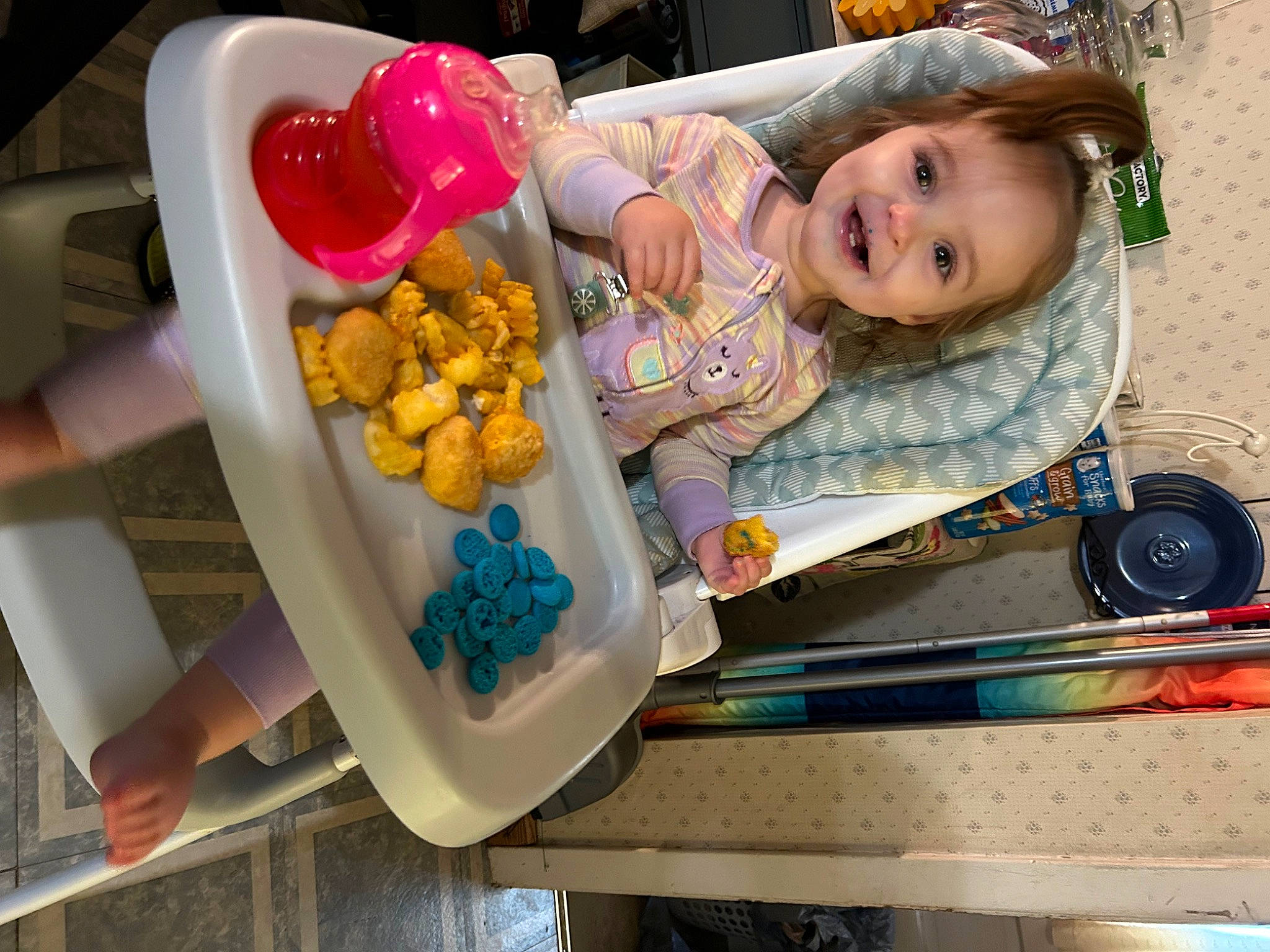 Paisley joined the competition — help win amazing prizes! baby, baby_playing_with_toys, baby_products, baby_toddler_clothing, baby_toys, child, food, fun, happy, joy, leisure, person, photograph, plastic, play, room, sitting, skateboard, smile, sweetness