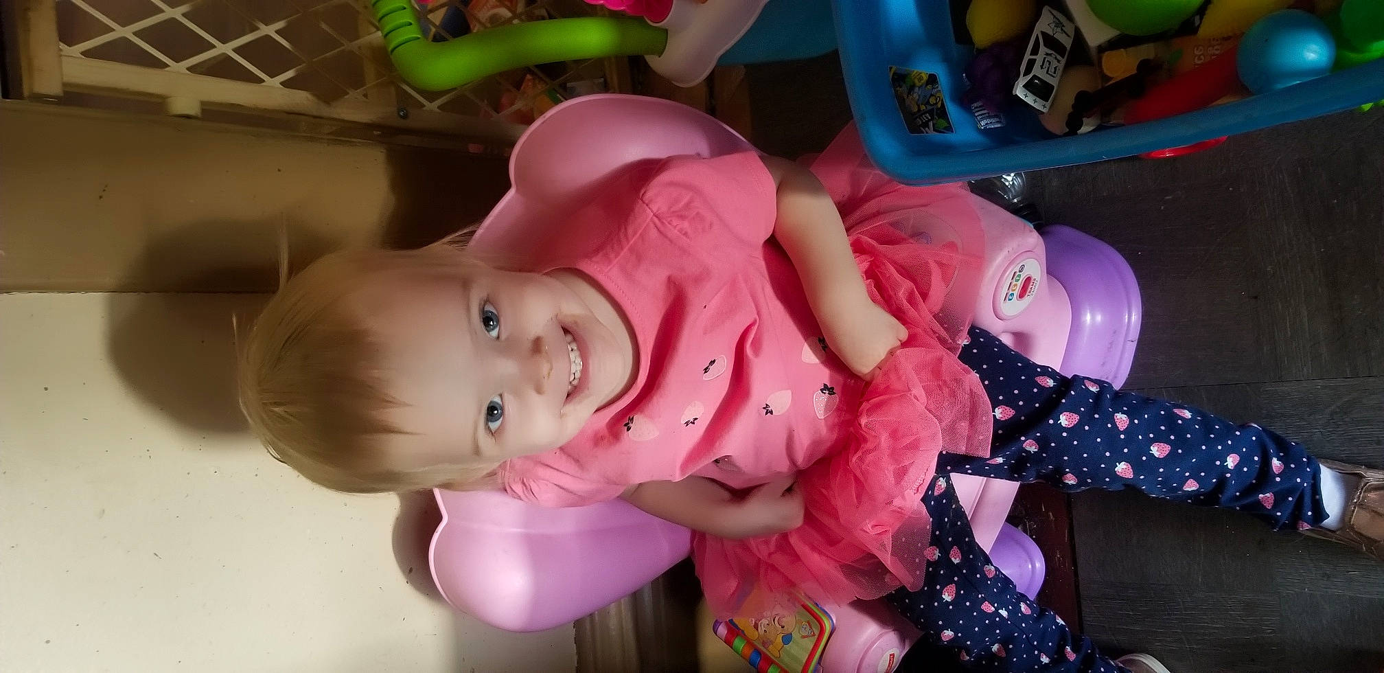 Alayah joined the competition — help win amazing prizes! baby, child, joy, person, pink, play, toddler