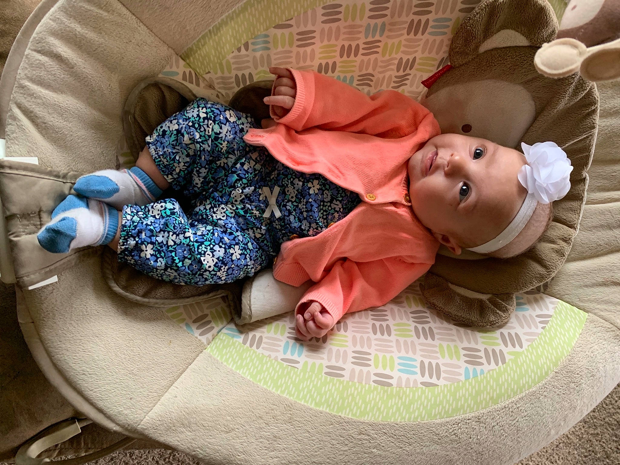 Blakelynn joined the competition — help win amazing prizes! baby, baby_products, baby_toddler_clothing, child, comfort, doll, flooring, fun, fur, grass, happy, hat, lap, leisure, linens, nap, pattern, person, room, sitting
