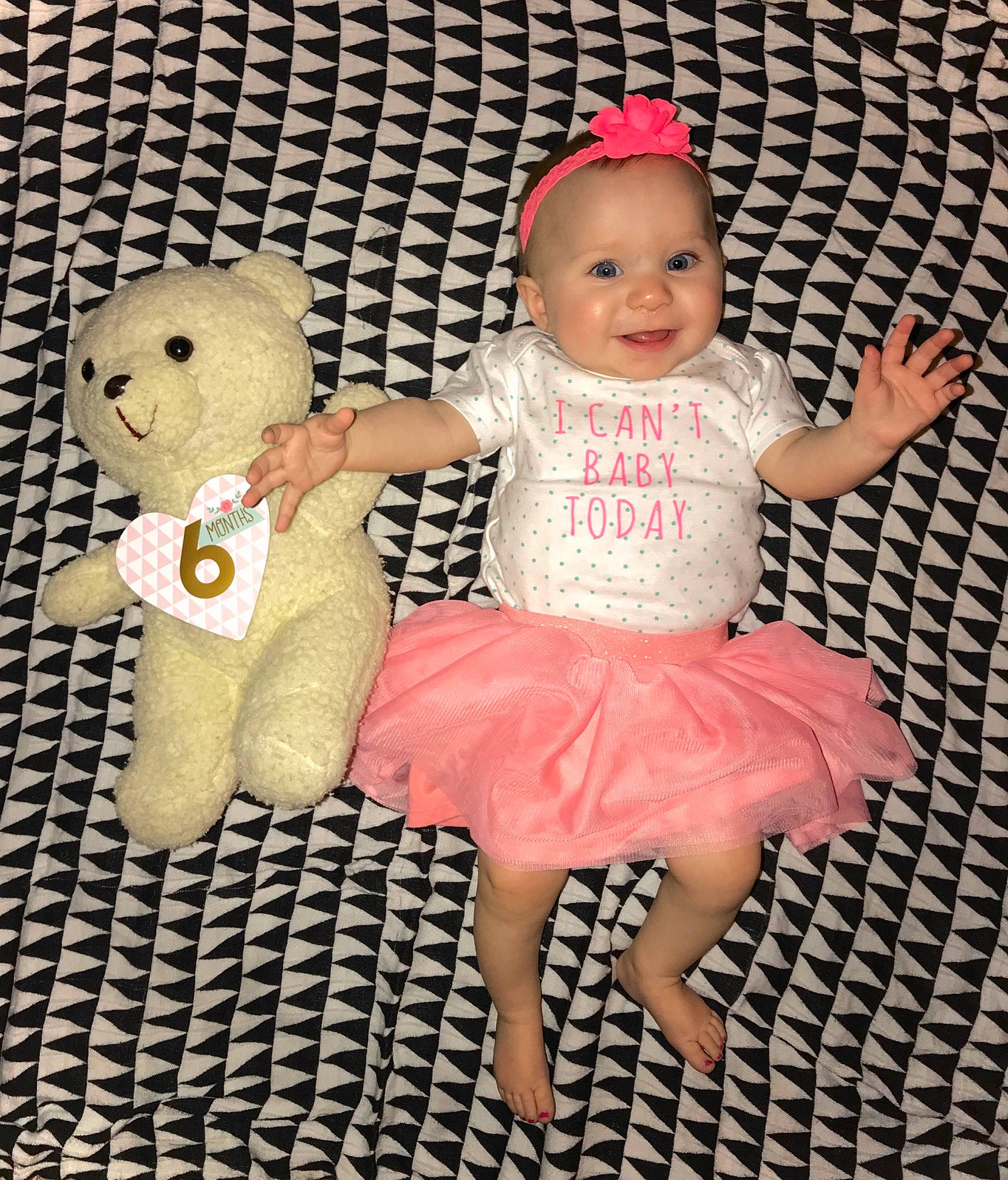 Julianne joined the competition — help win amazing prizes! baby, baby_toddler_clothing, child, doll, headgear, headwear, joy, pattern, person, pink, product, smile, stuffed_toy, toddler, toy