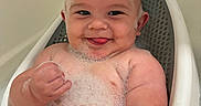 Kohen joined the competition — help win amazing prizes! arm, baby, bath, bathroom, bathtub, bubbles, child, cute, foam, fun, happy, head, infant, playful, portrait, skin, smiling, splash, toddler, water