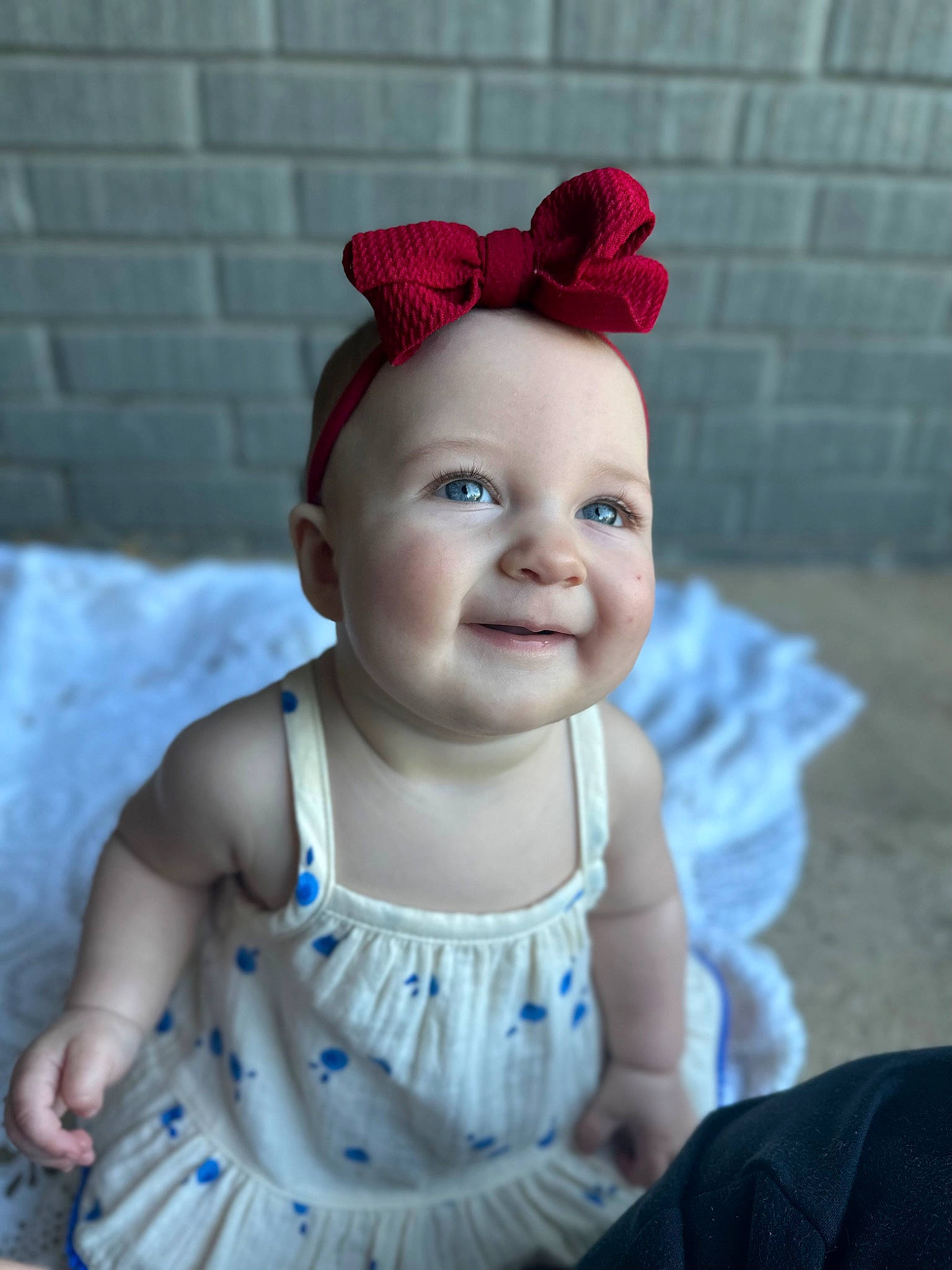 Marina joined the competition — help win amazing prizes! baby, baby_toddler_clothing, cap, cheek, child, clothing, costume_hat, dress, fun, grass, happy, joy, lip, pattern, person, pink, skin, sleeve, smile, t_shirt