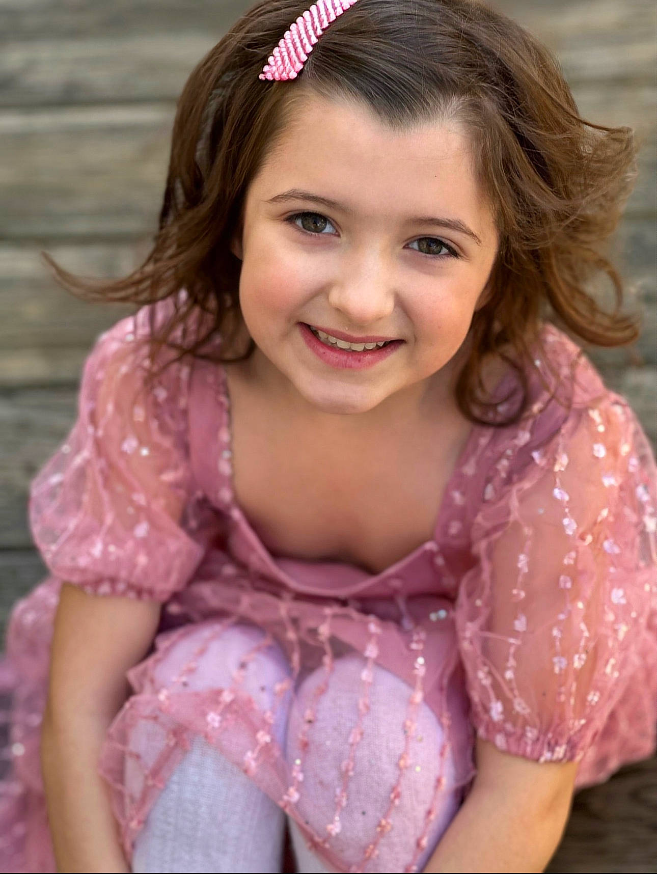 Lorelai joined the competition — help win amazing prizes! baby_toddler_clothing, beauty, child, dress, eyelash, face, facial_expression, flash_photography, fun, happy, head, headpiece, iris, joy, people, person, pink, purple, skin, sleeve