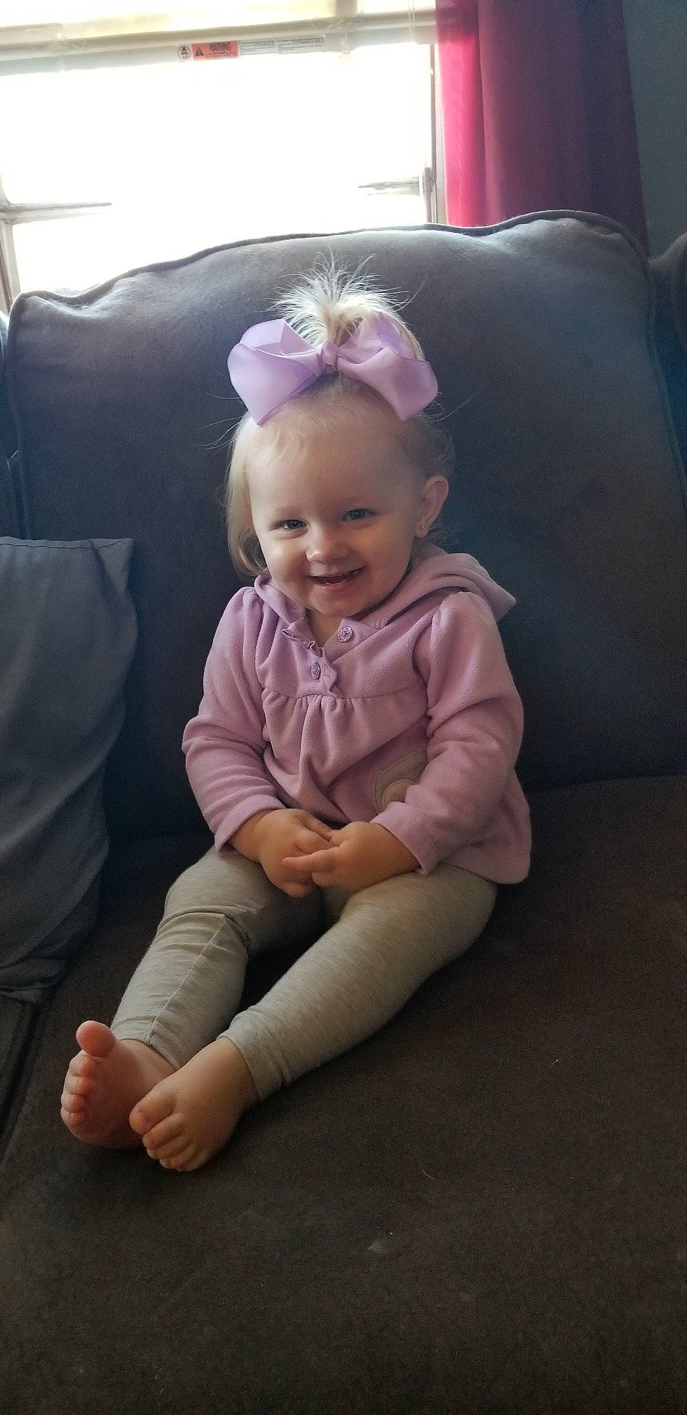 Emmy joined the competition — help win amazing prizes! arm, baby, blond, cheek, child, ear, eye, face, finger, hand, head, joy, leg, person, pink, sitting, skin, smile, toddler