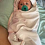 Xiyalize Royalty is registered to the contest to win money with this photo: baby, pacifier, towel, wrapped, bed, blanket, infant, child, face, eyes, expression, soft, comfort, sleepwear, person, indoors, cute, newborn, skin, head
