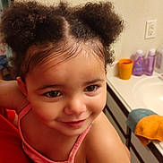 Ashanti is registered to the contest to win money with this photo: basin, bodypart, child, closet, cup, cupboard, face, female, finger, girl, hand, happy, head, indoors, person, photography, portrait, sink, sinkfaucet, smile