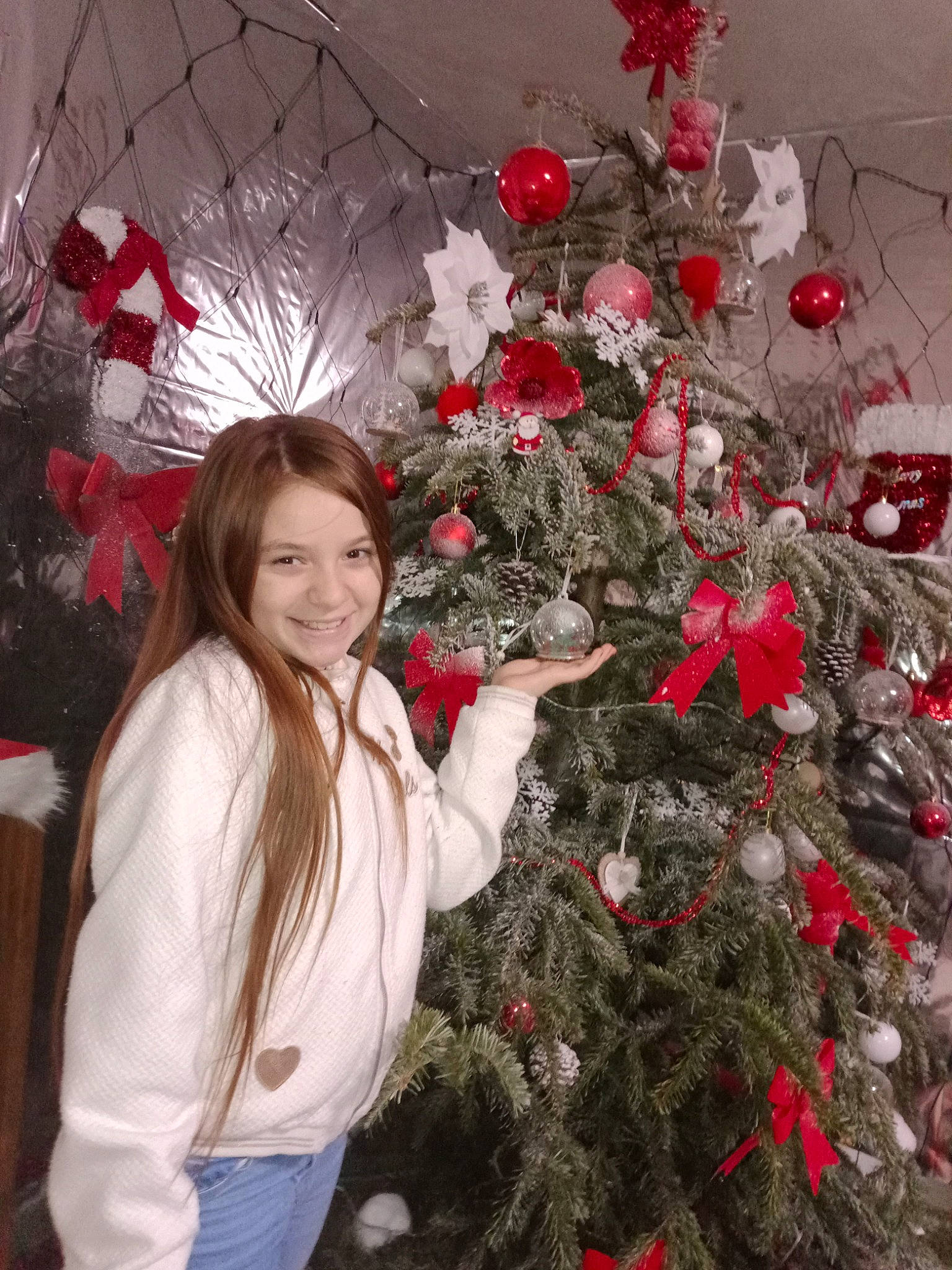 Jersey a rejoint le concours — aidez-le/la à gagner de superbes lots ! botany, branch, christmas_decoration, christmas_ornament, christmas_tree, evergreen, happy, holiday_ornament, joy, leaf, organ, ornament, people, person, plant, red, smile, standing, textile, tree